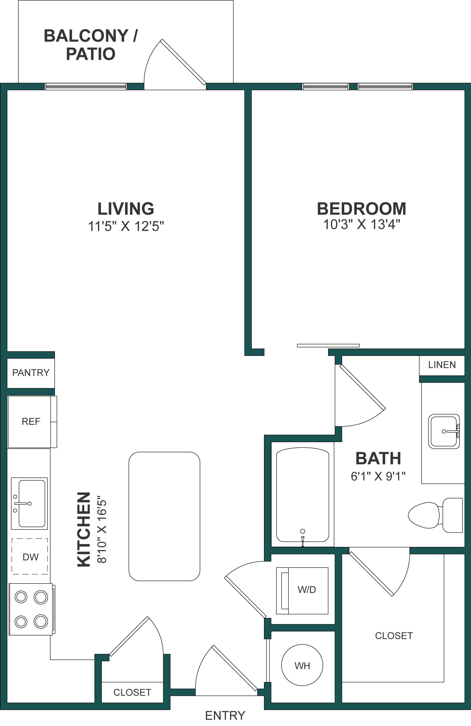 Floor Plan Image of Apartment Apt C-2057