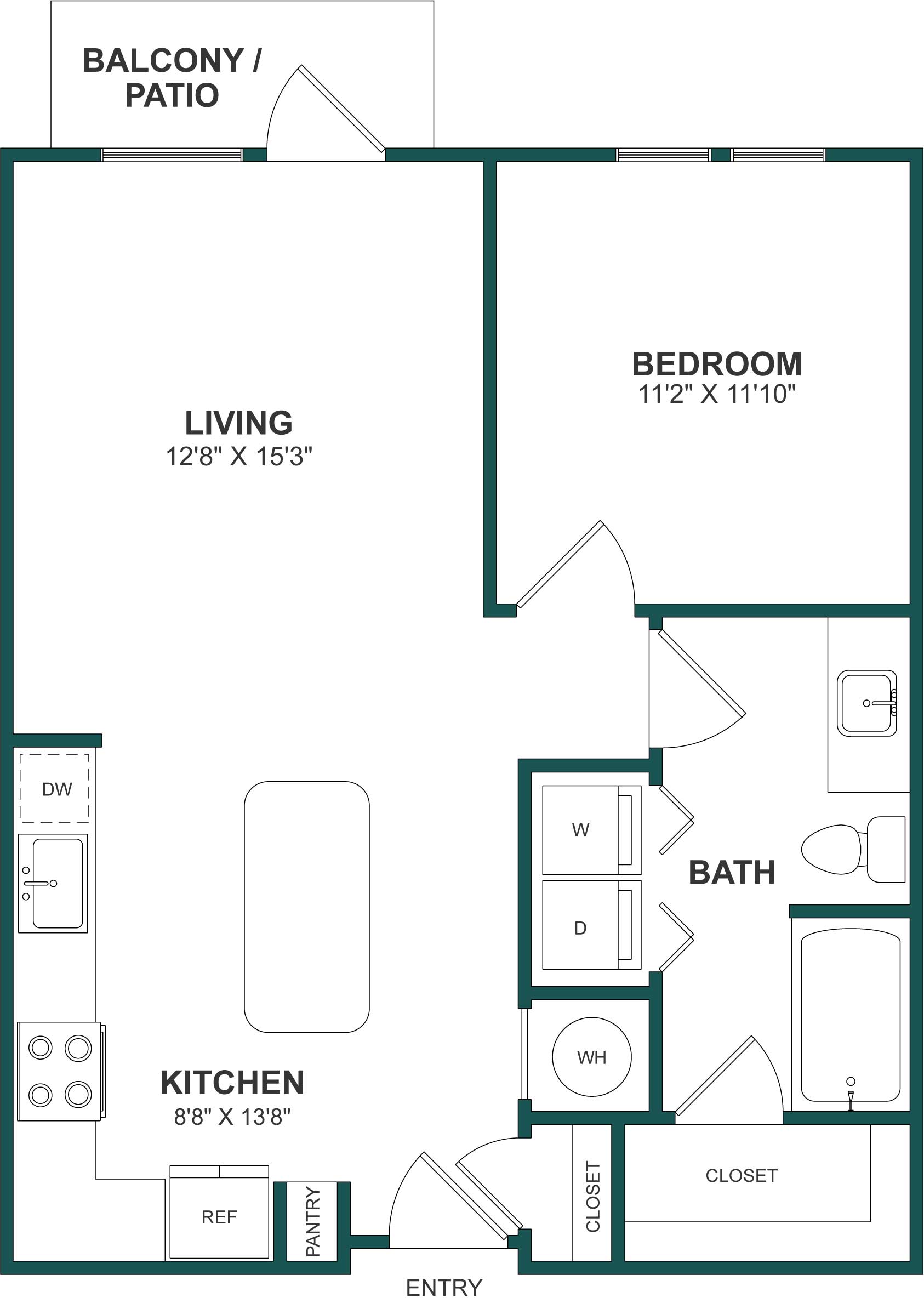 Floor Plan Image of Apartment Apt C-3046