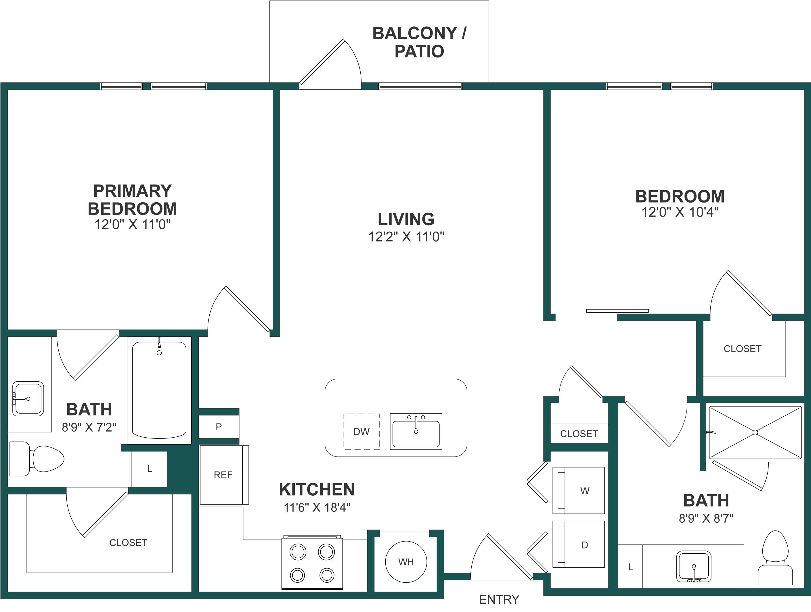 Floor Plan Image of Apartment Apt B-4065
