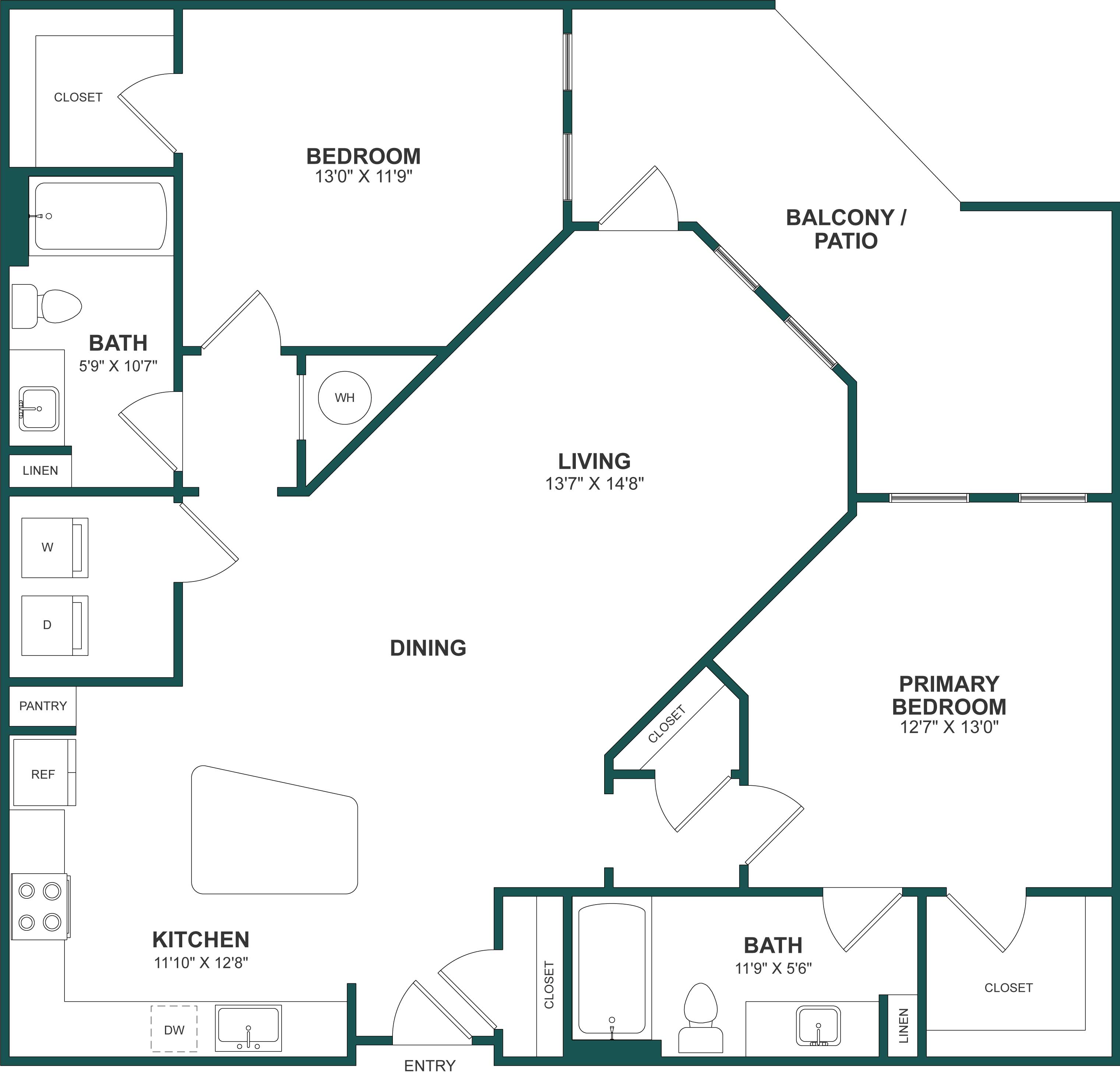 Floor Plan Image of Apartment Apt A-4020