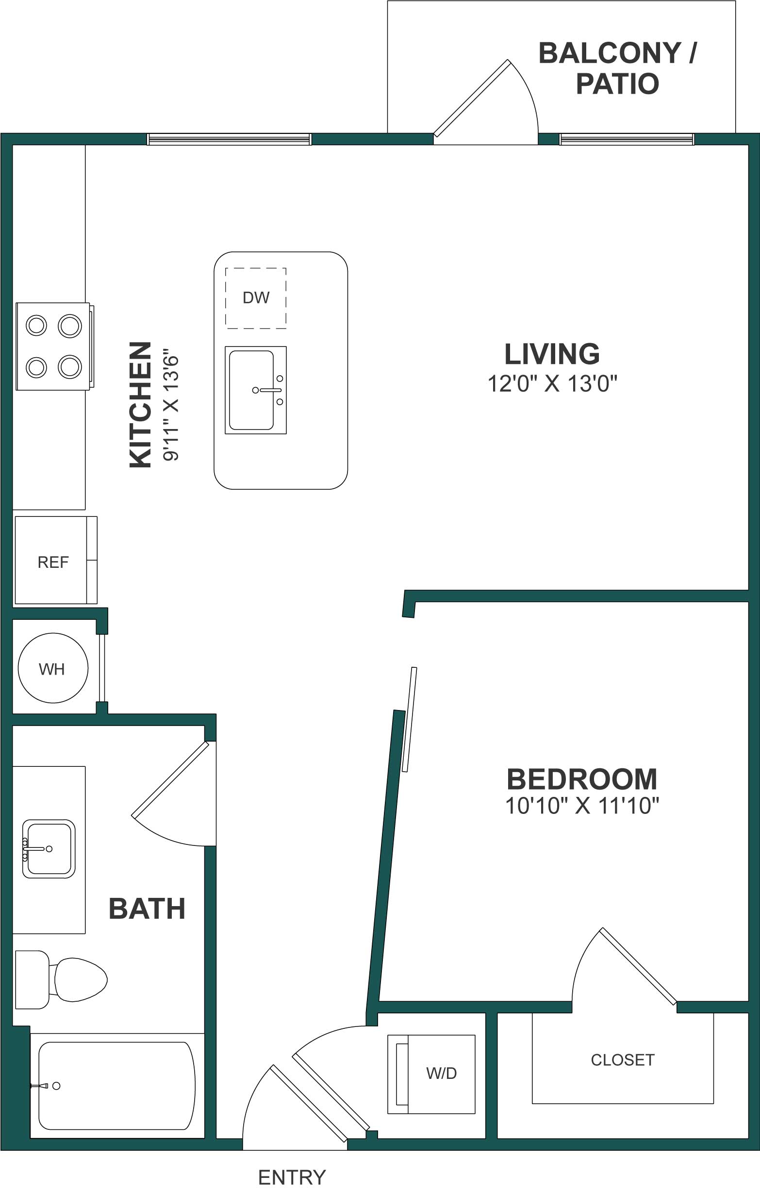 Floor Plan Image of Apartment Apt B-4014