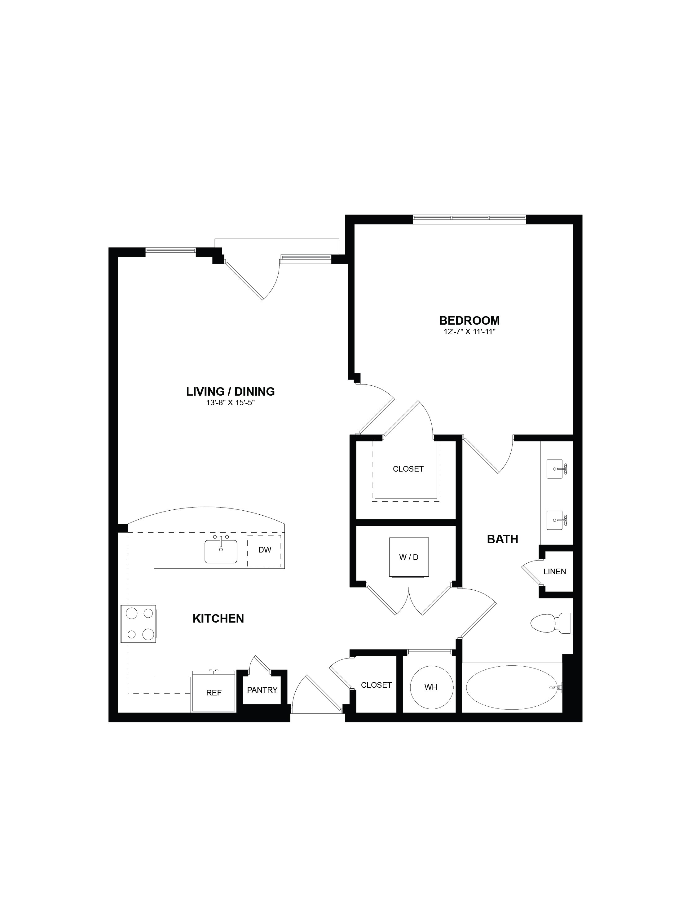 Floor Plan Image of Apartment Apt 221