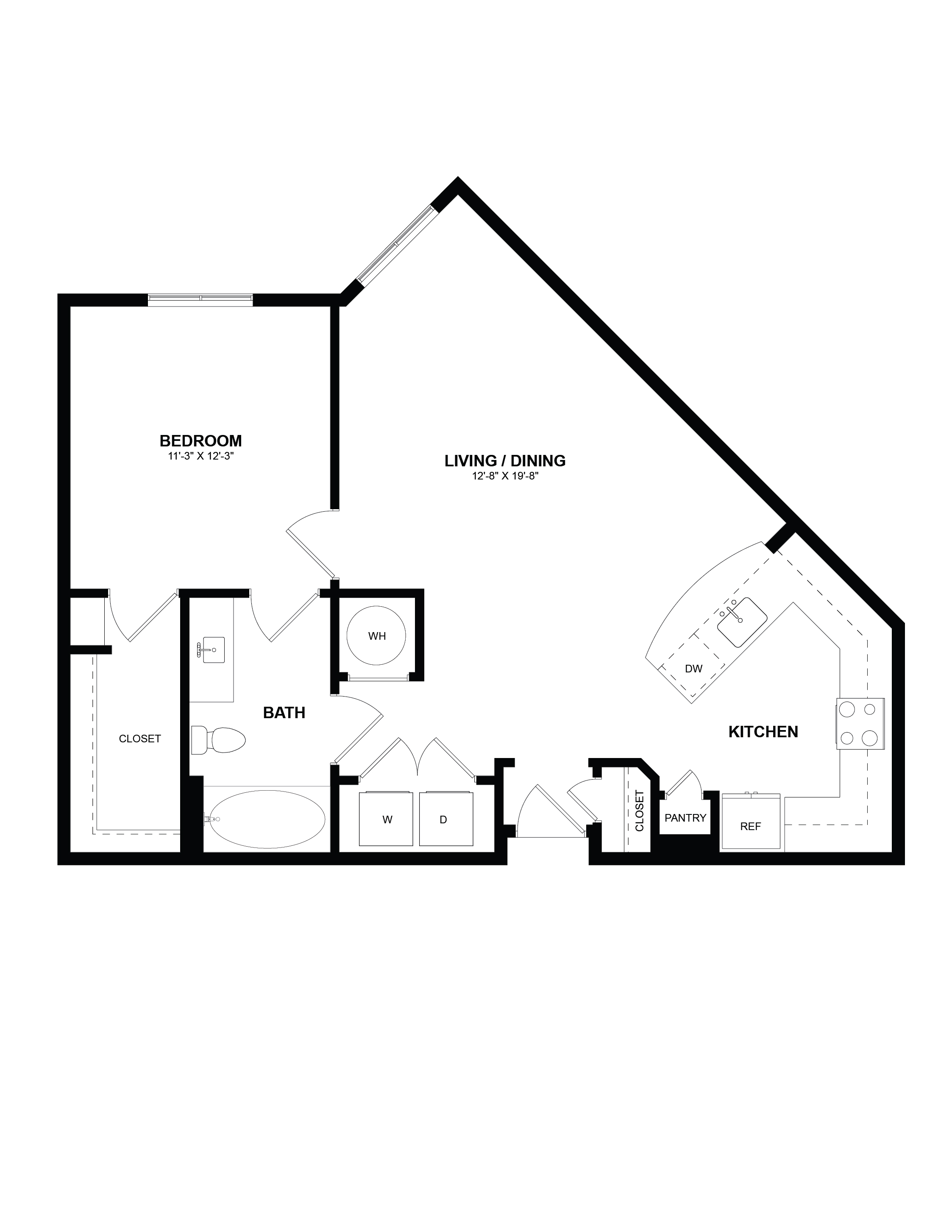 Floor Plan Image of Apartment Apt 112