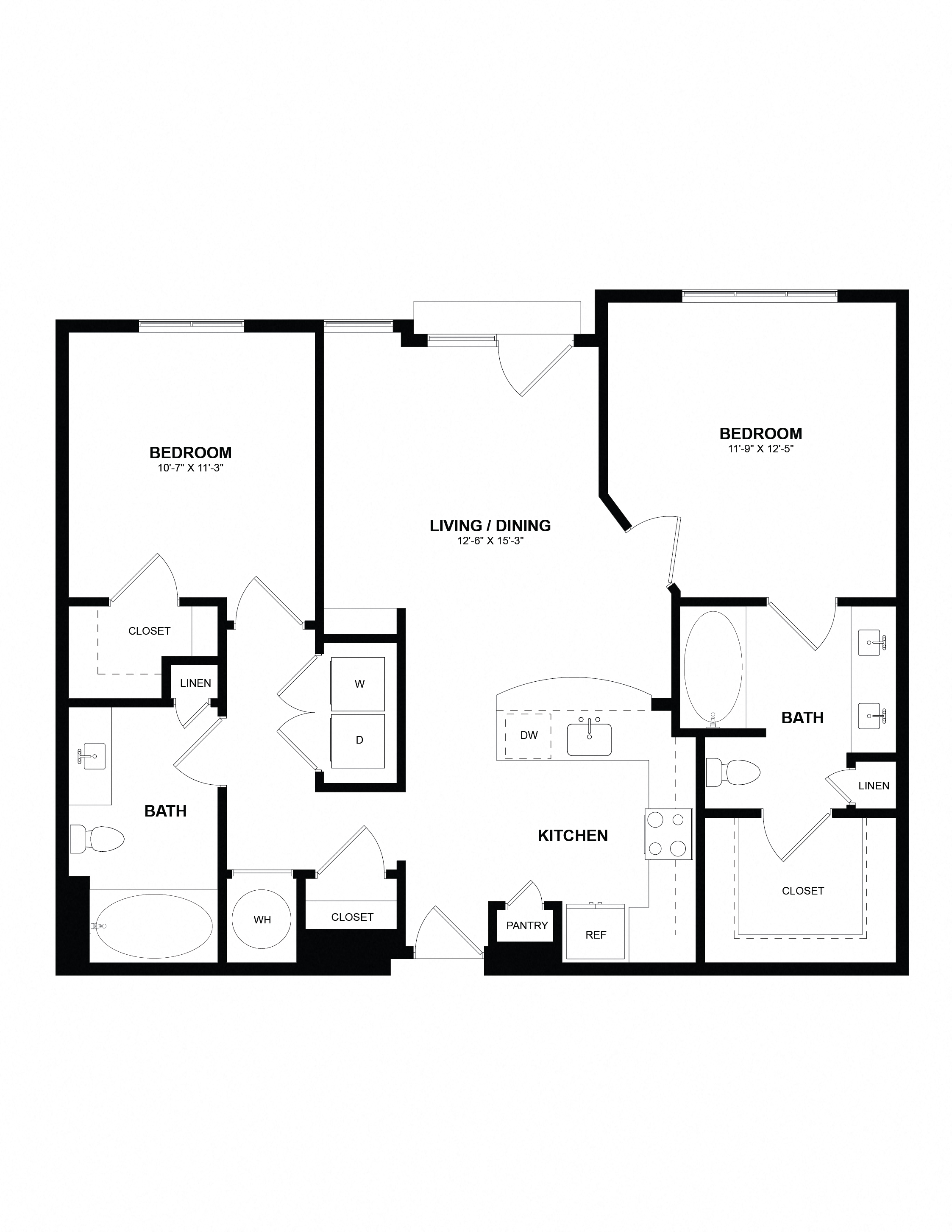 Floor Plan Image of Apartment Apt 104