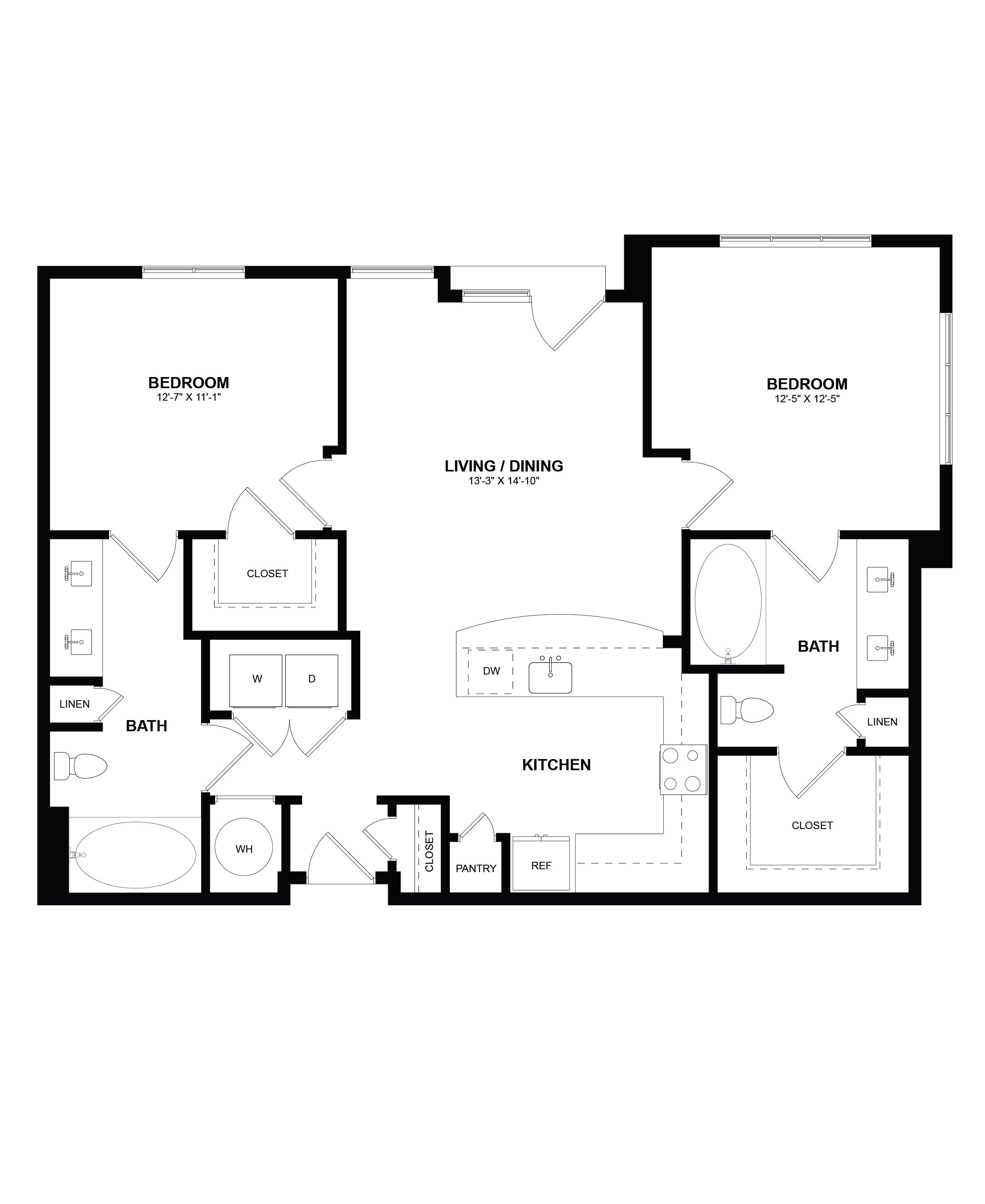 Floor Plan Image of Apartment Apt 202