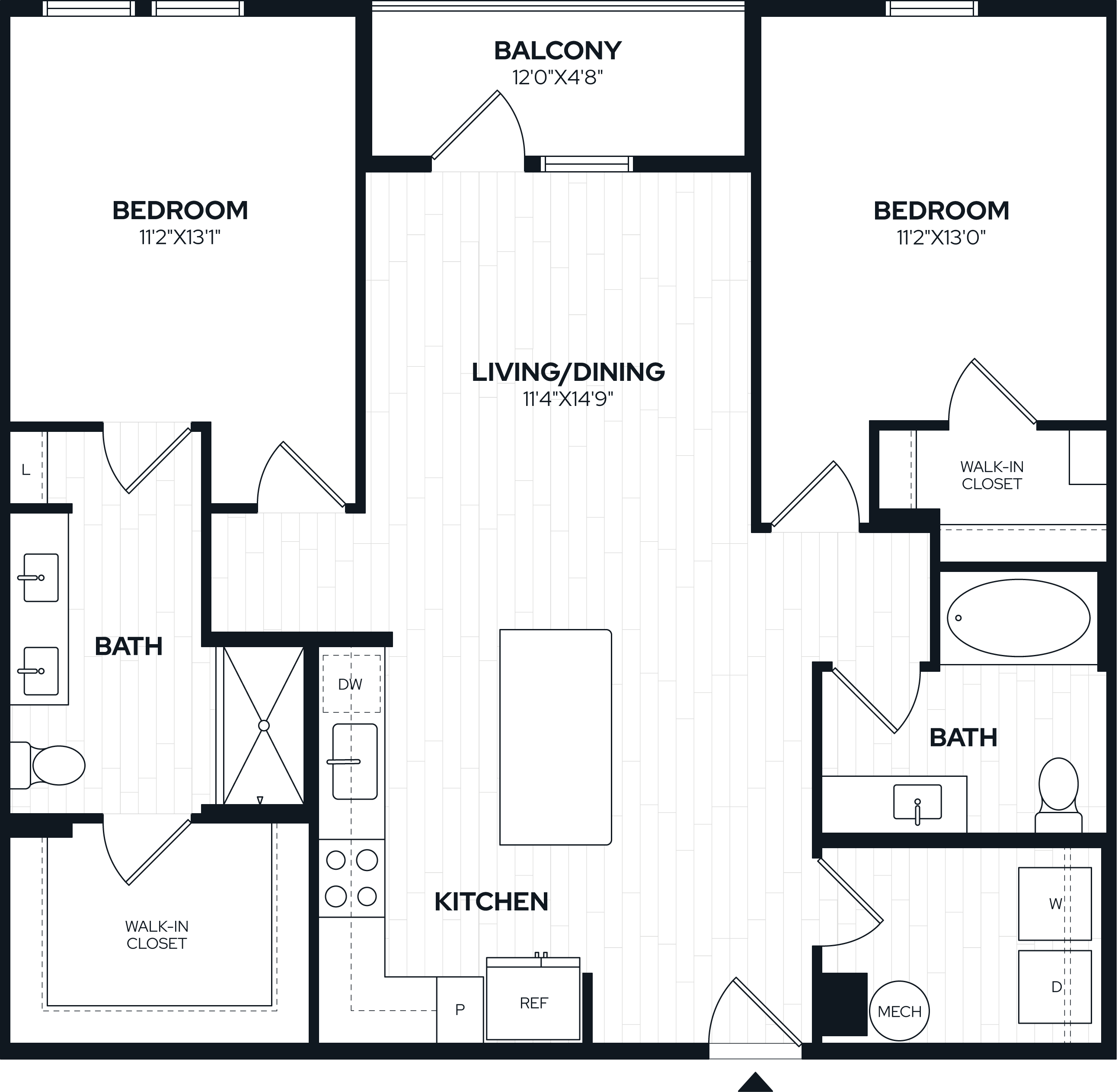 Floor Plan Image of Apartment Apt 1208