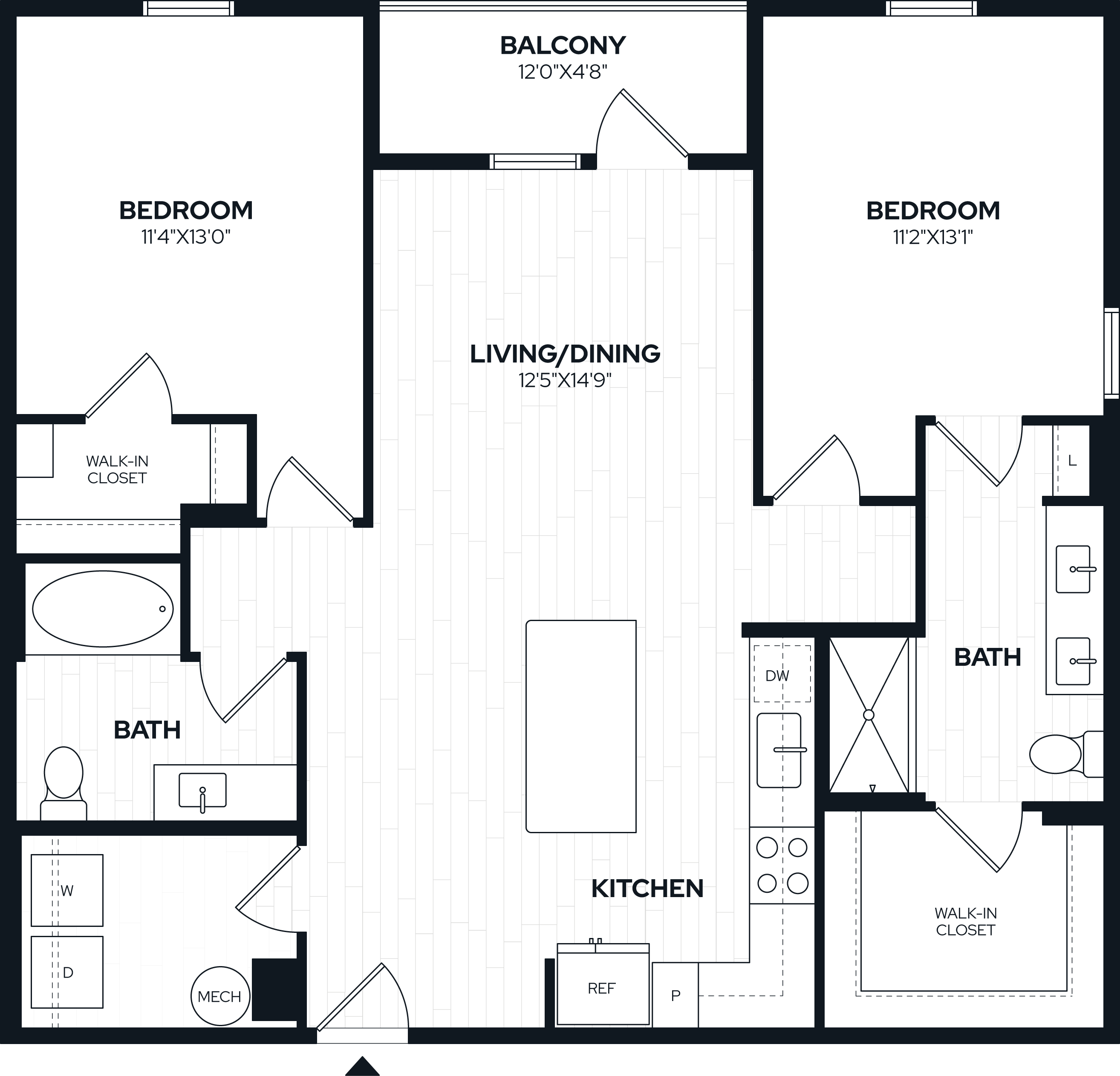 Floor Plan Image of Apartment Apt 1200