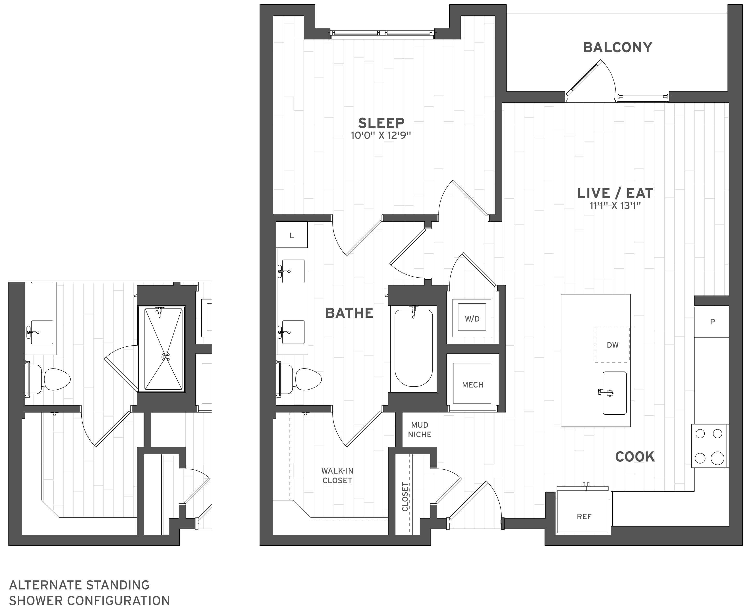 Floor Plan Image of Apartment Apt A-308