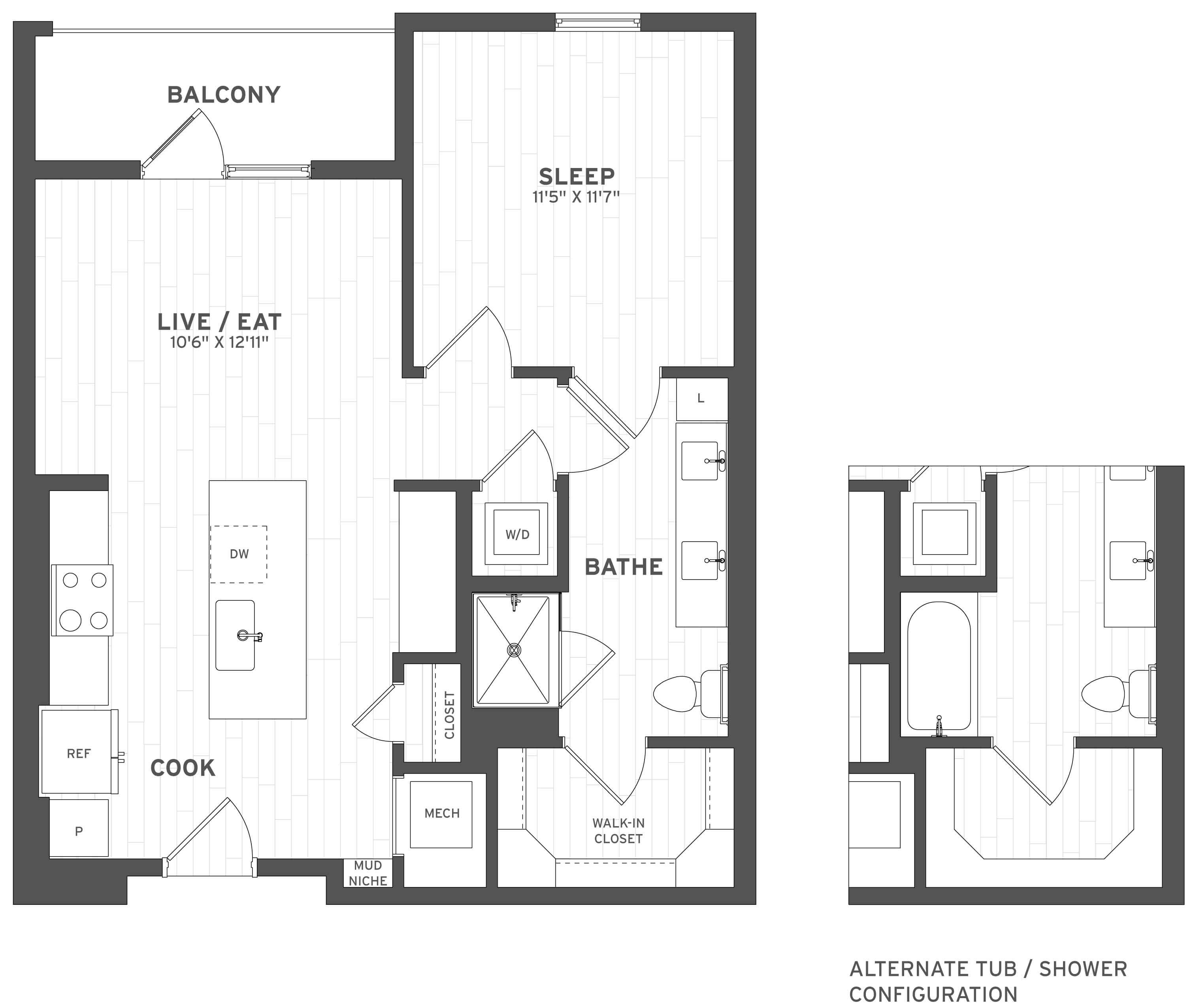 Floor Plan Image of Apartment Apt B-203