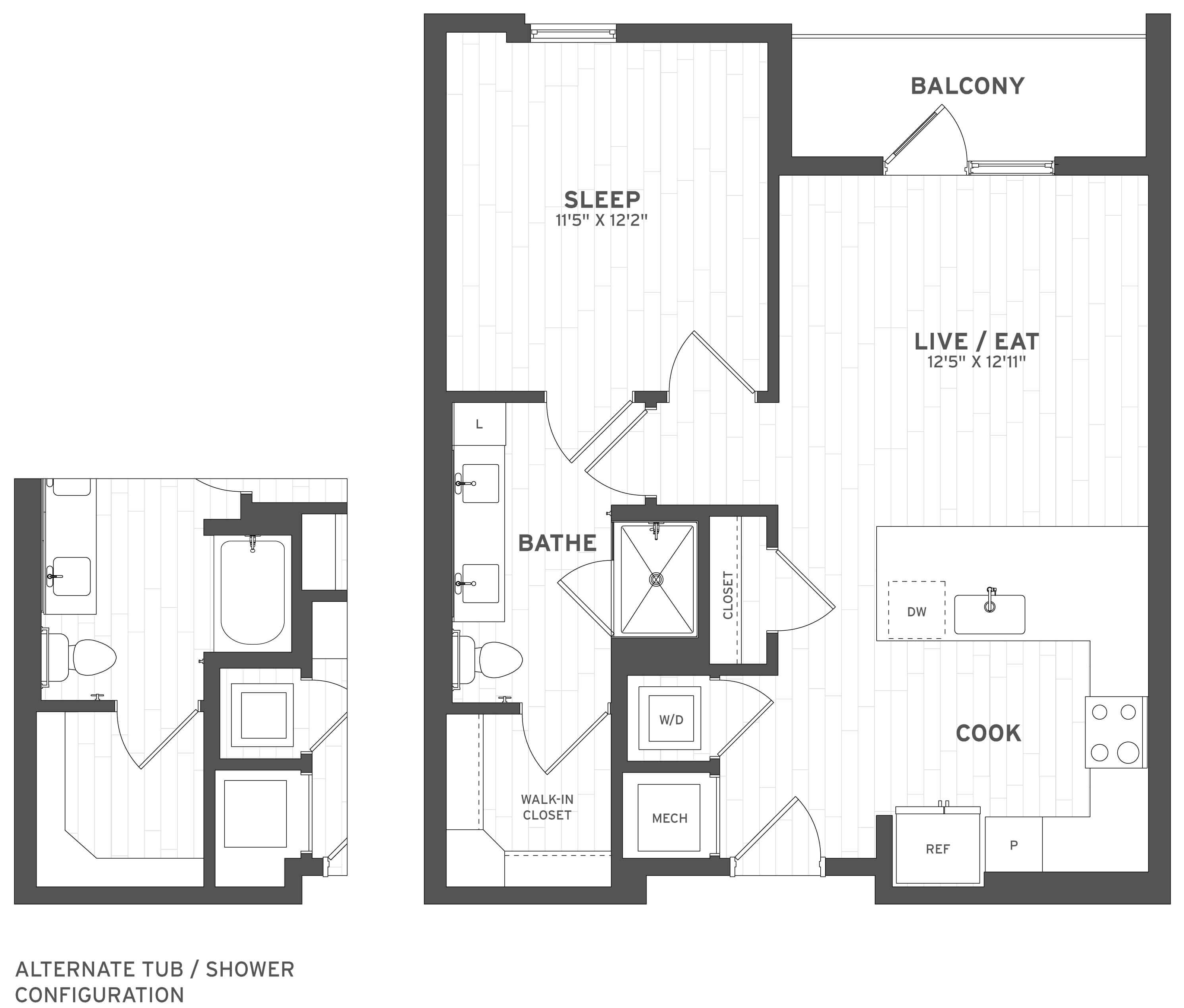 Floor Plan Image of Apartment Apt A-112