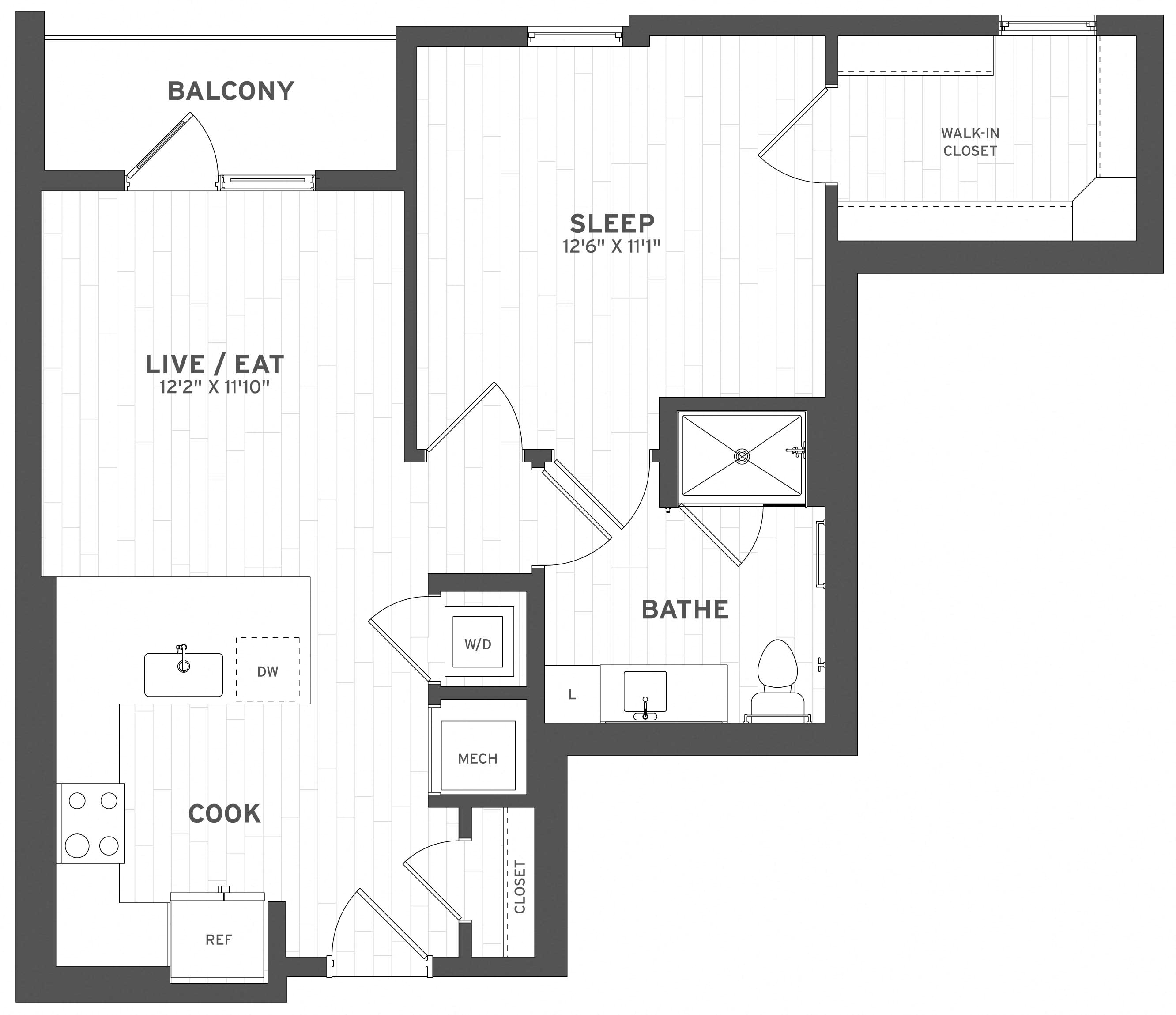 Floor Plan Image of Apartment Apt C-403