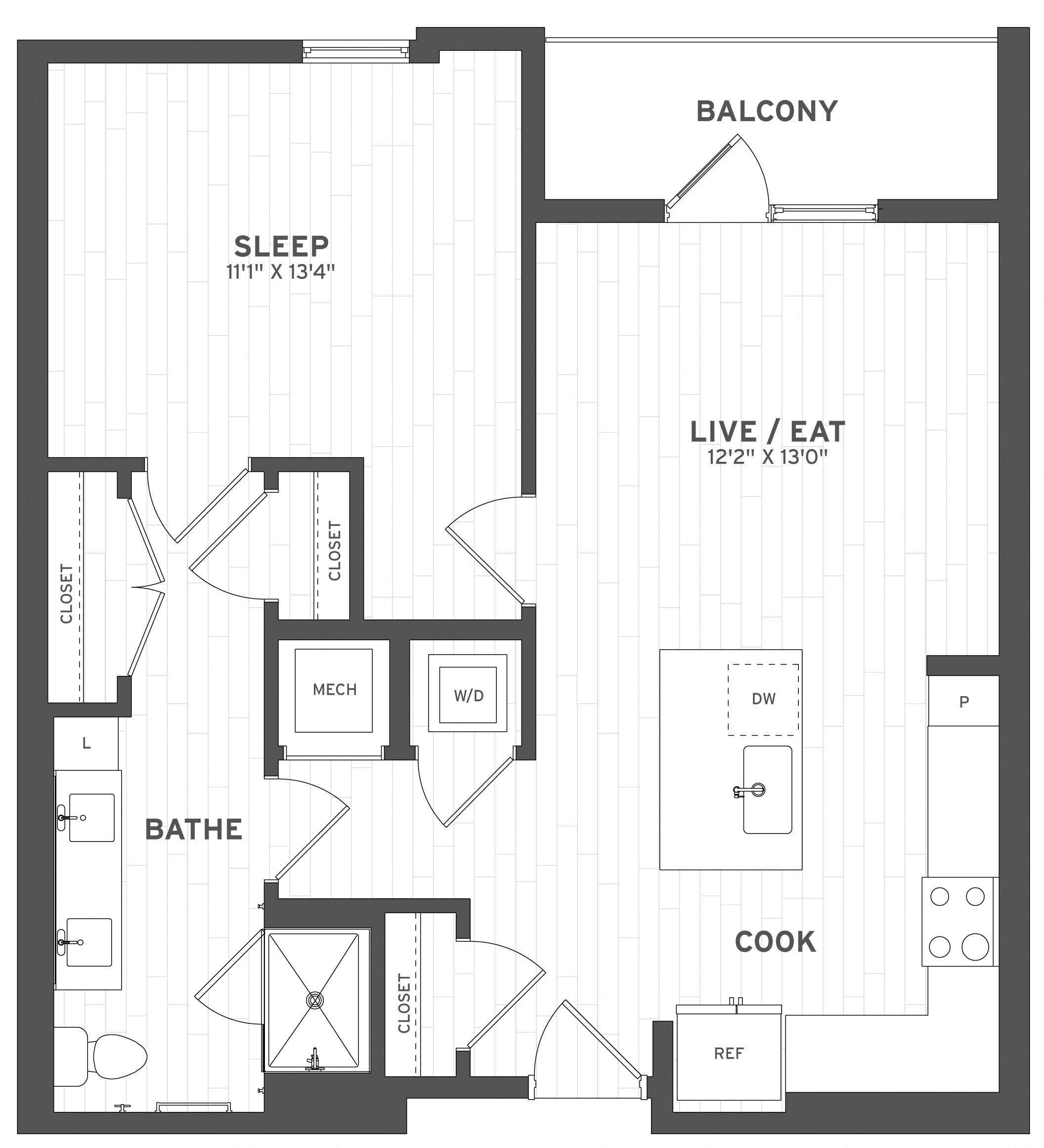 Floor Plan Image of Apartment Apt C-221