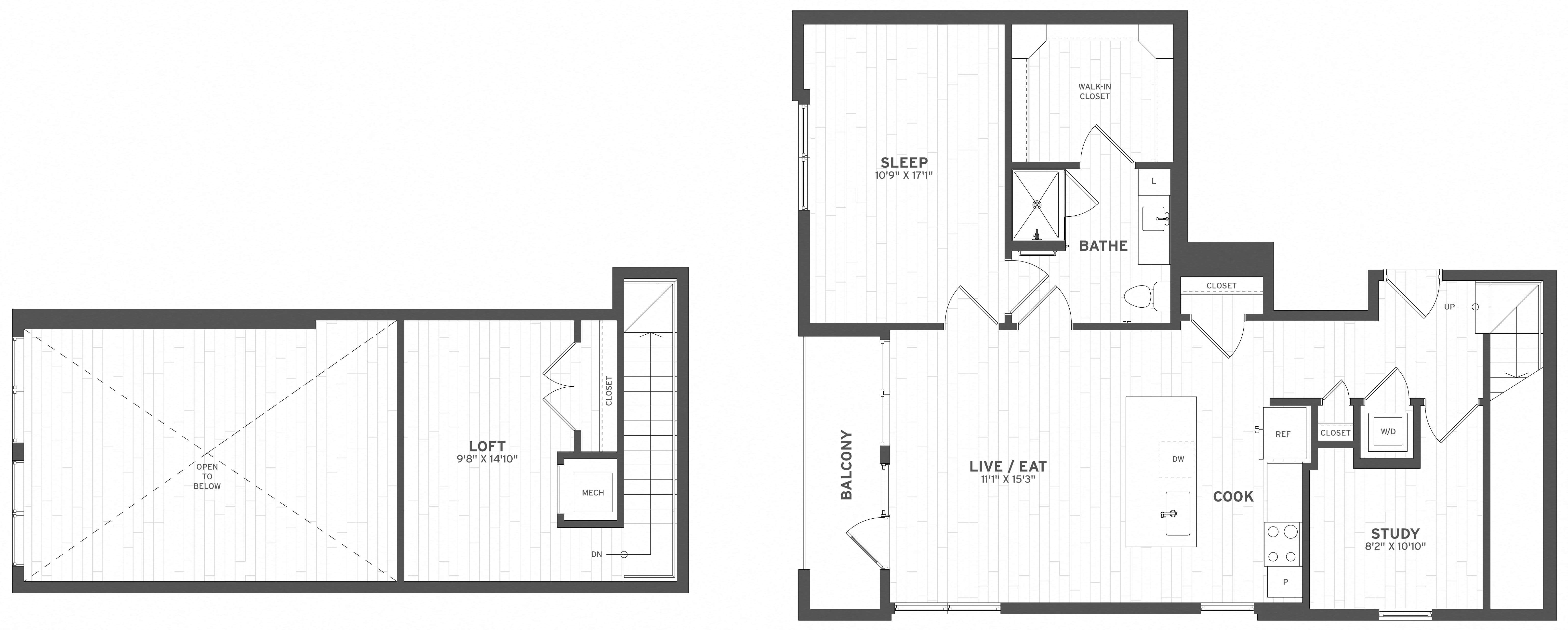 Floor Plan Image of Apartment Apt A-420