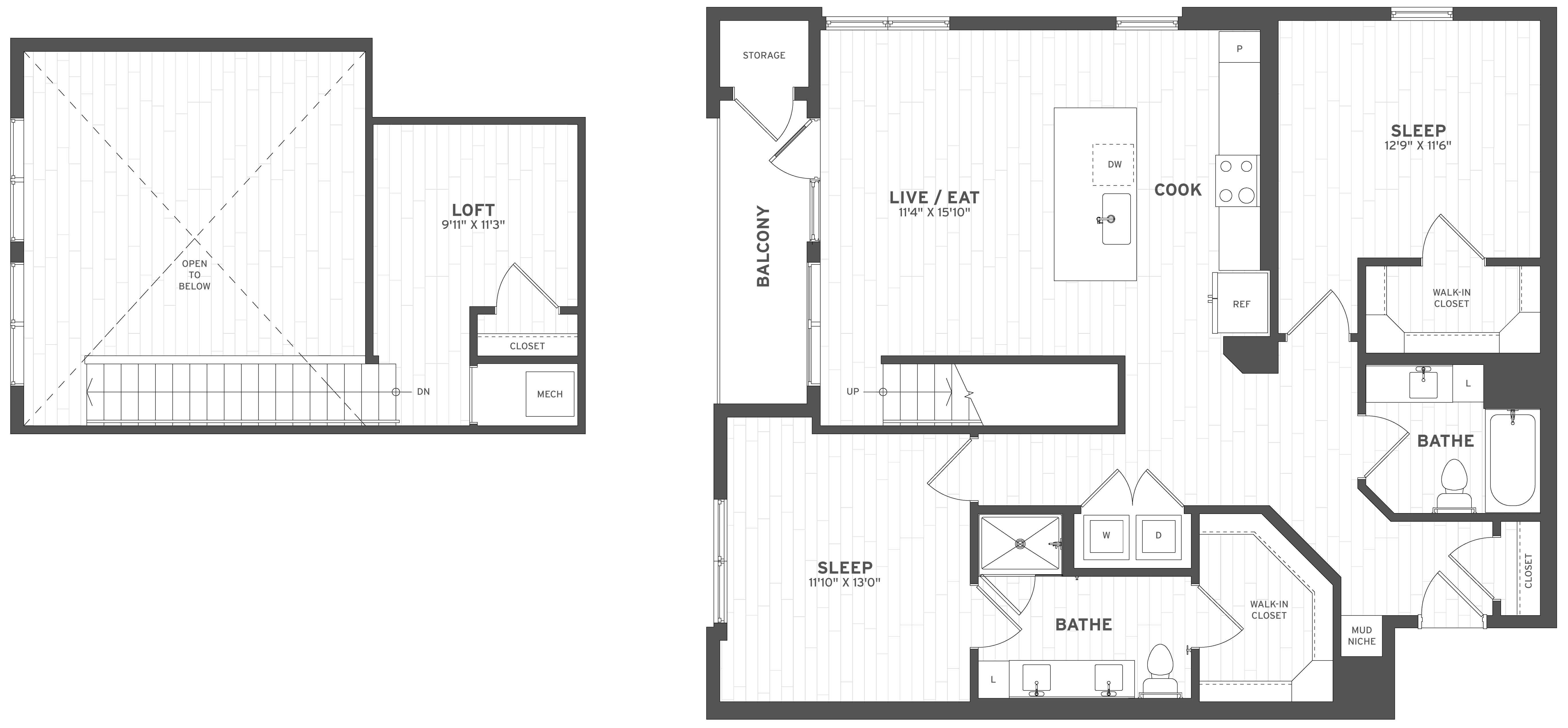 Floor Plan Image of Apartment Apt A-401