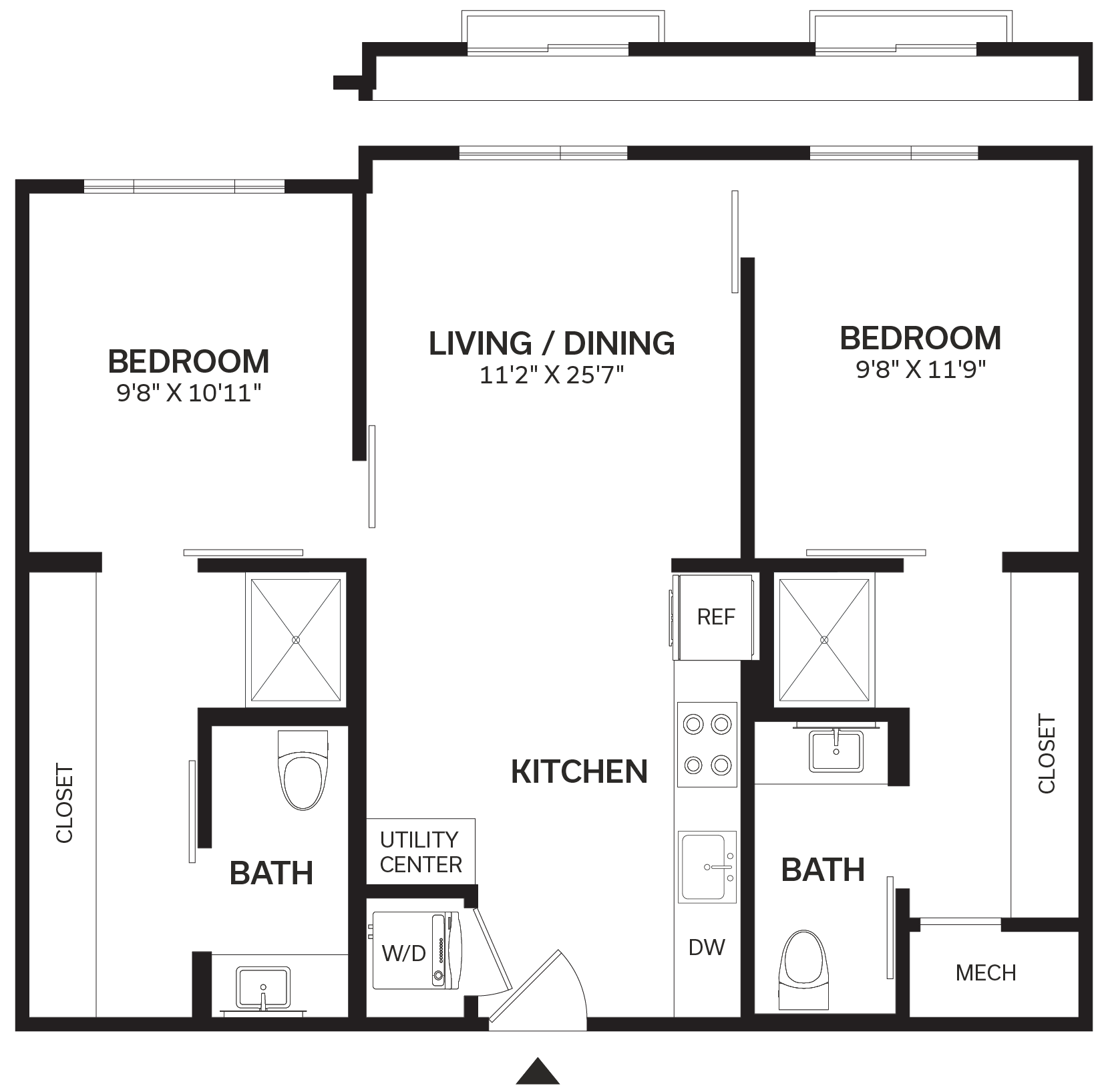 Floor Plan Image of Apartment Apt 412