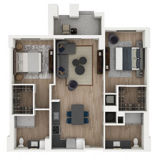 Floor Plan Image of Apartment Apt 2-0304