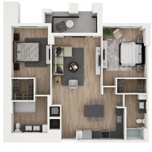 Floor Plan Image of Apartment Apt 2-0205