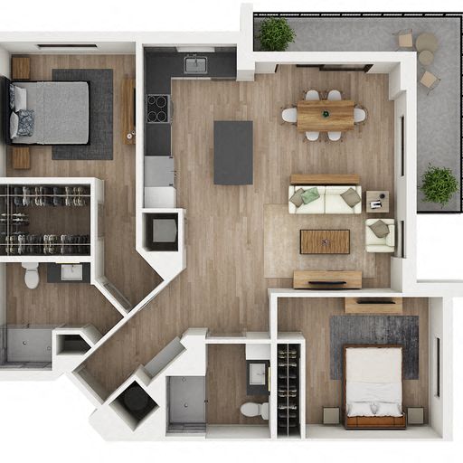 Floor Plan Image of Apartment Apt 2-0707