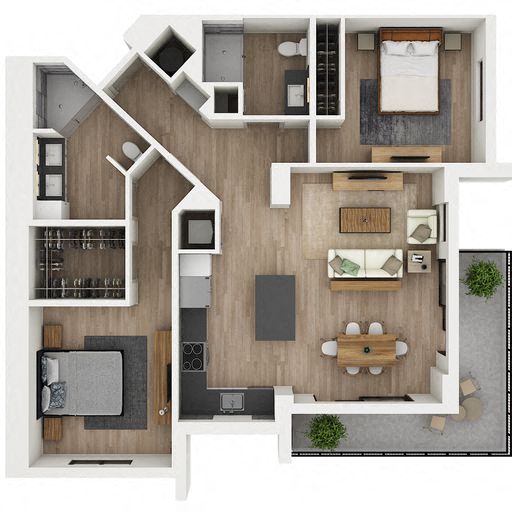 Floor Plan Image of Apartment Apt 2-1606
