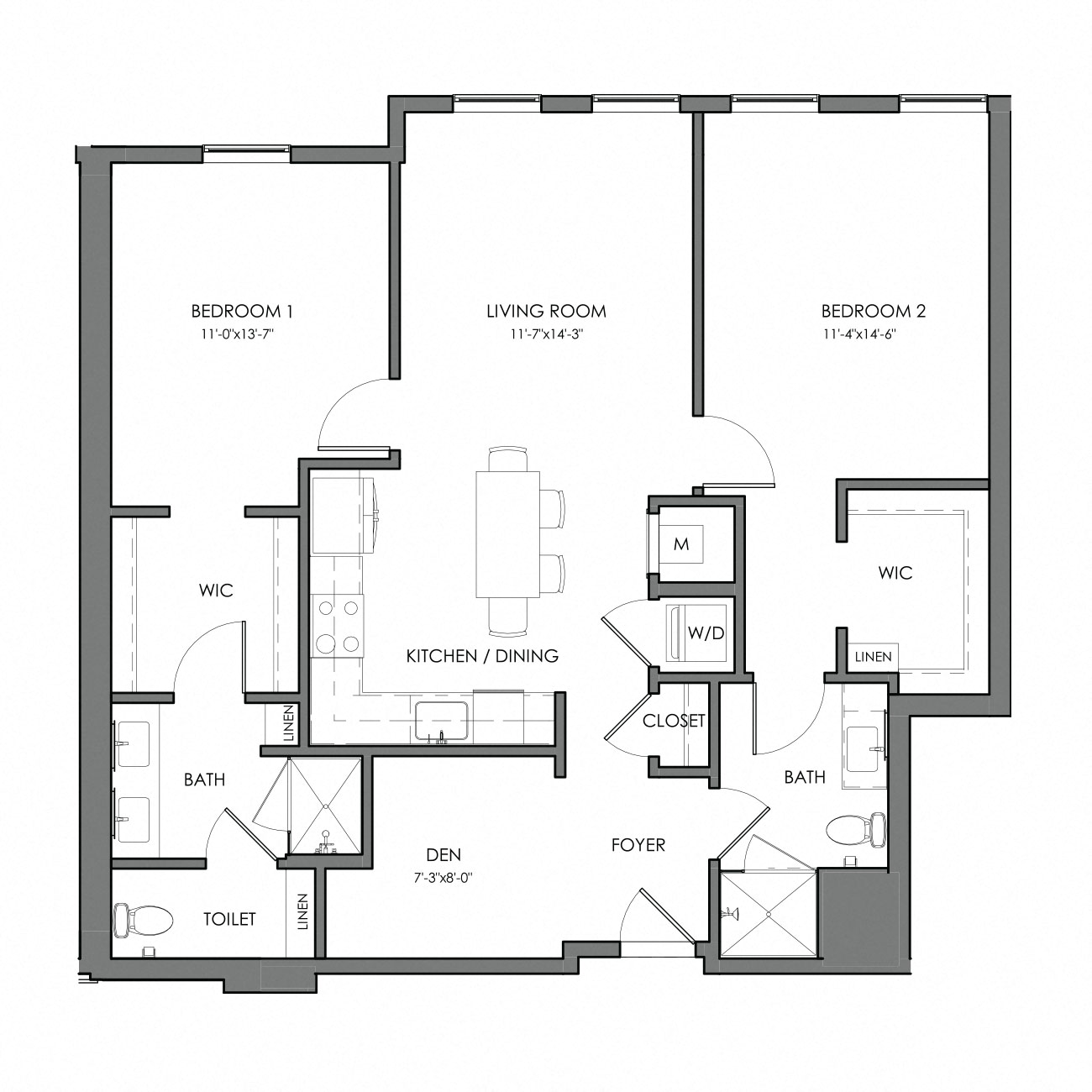 Apartment 3021 floorplan