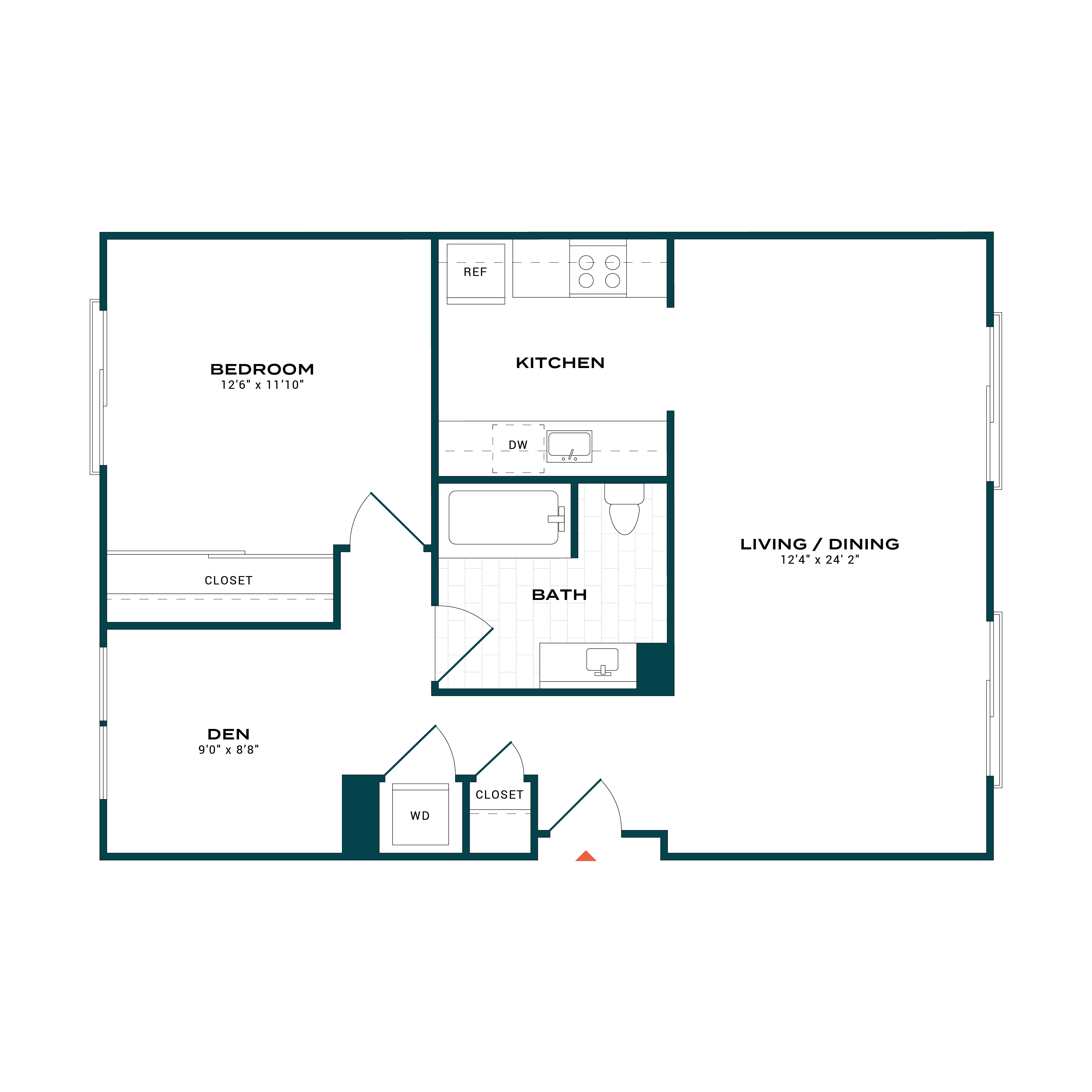 Floor Plan Image of Apartment Apt 616