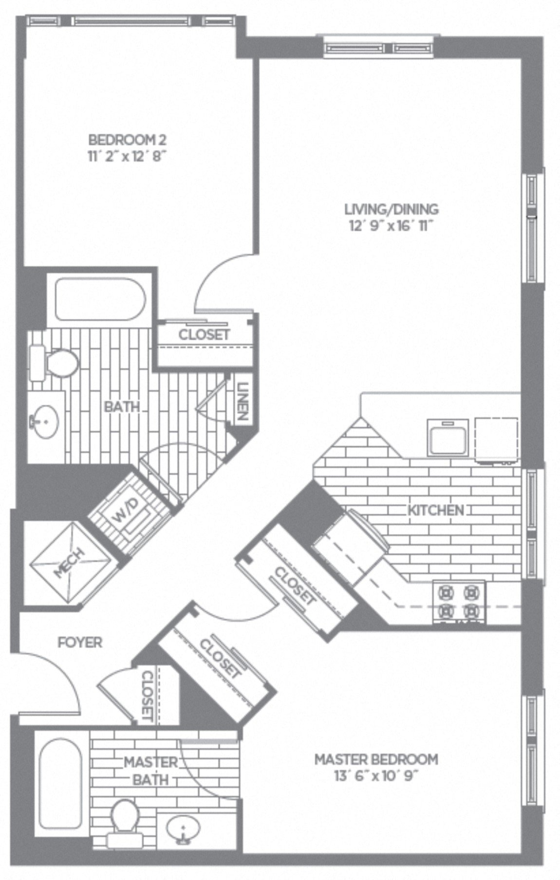 Floor Plan Image of Apartment Apt 200-1