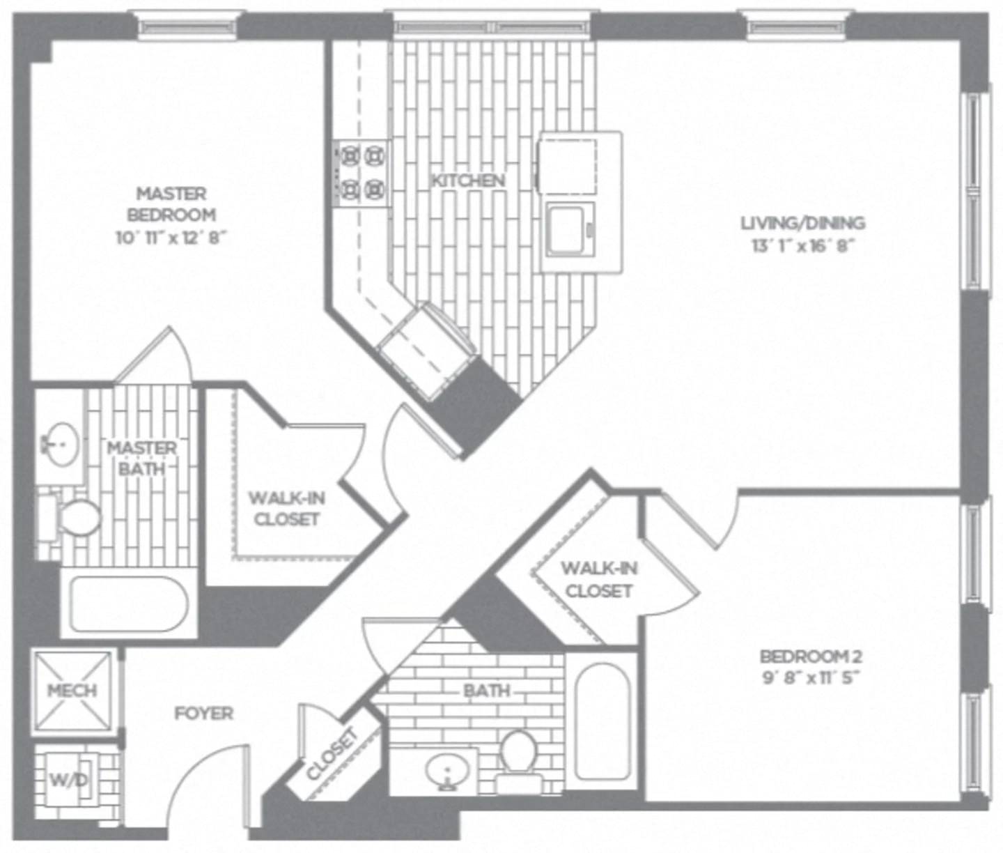 Floor Plan Image of Apartment Apt 242-1