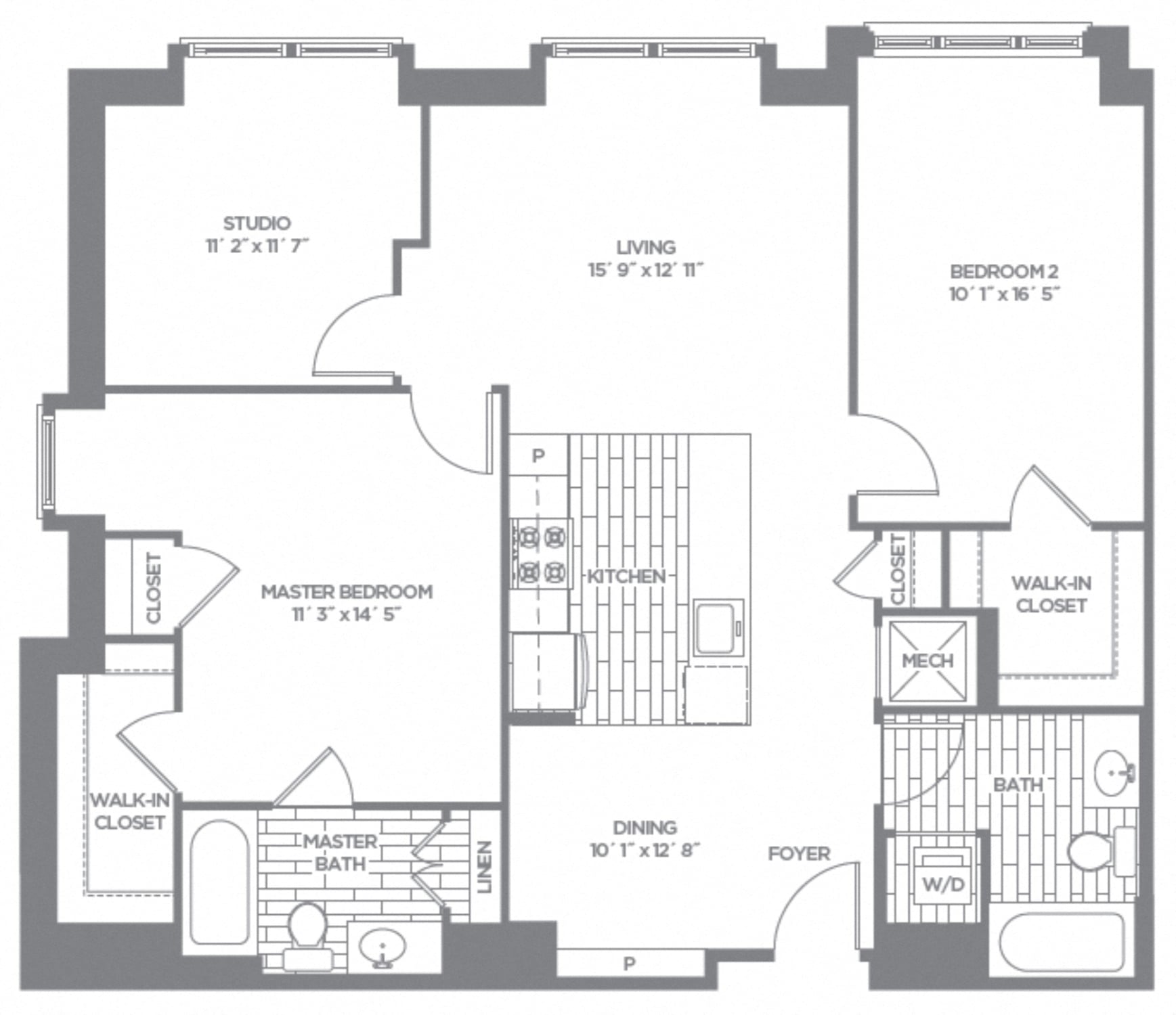 Floor Plan Image of Apartment Apt 617-1