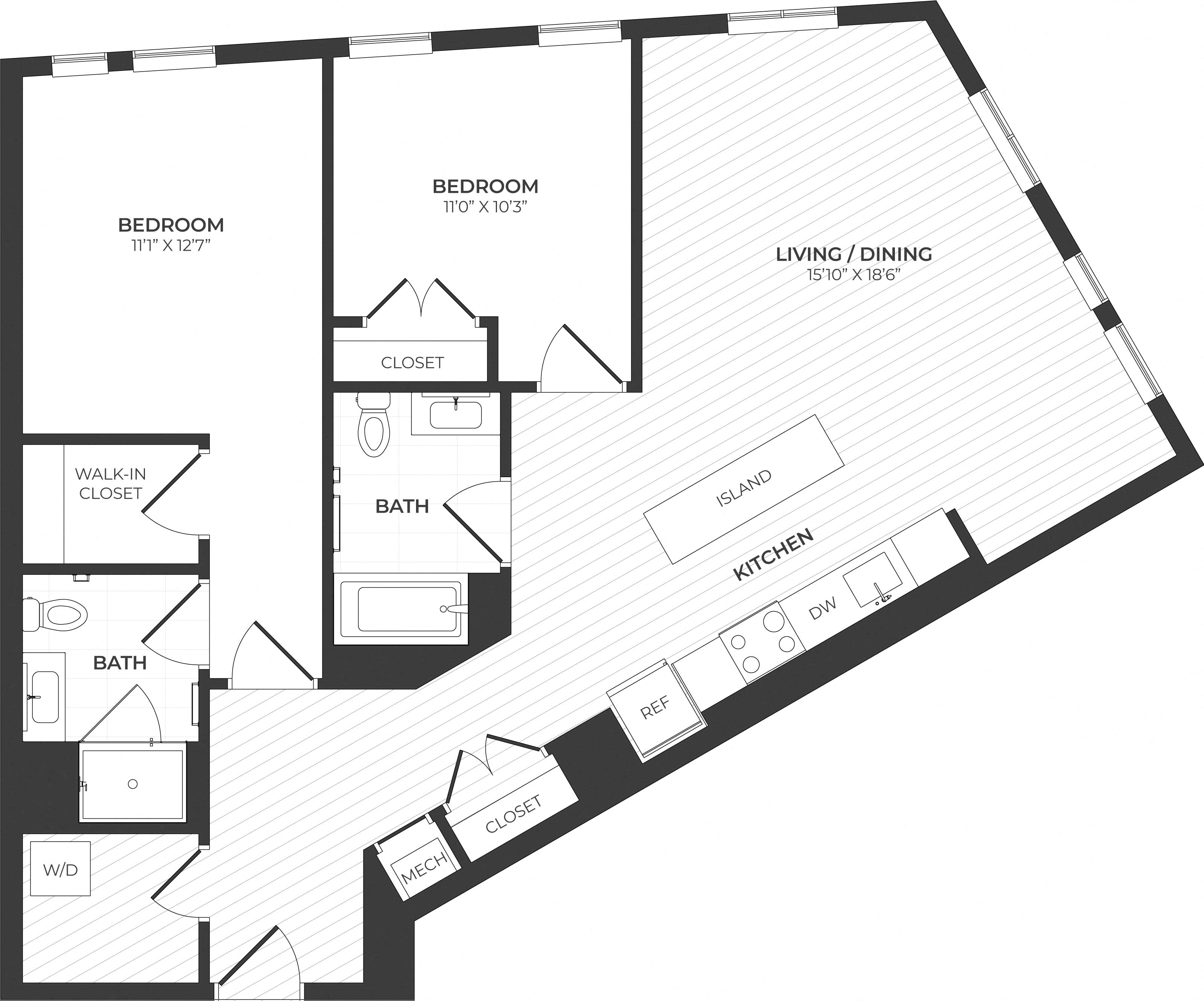 floorplan image of apartment C324