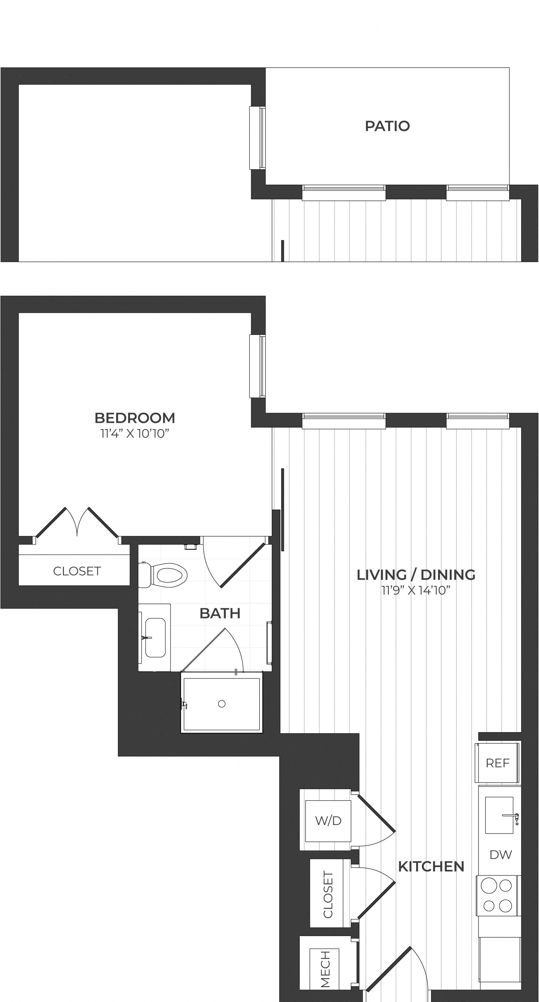 floorplan image of apartment C605