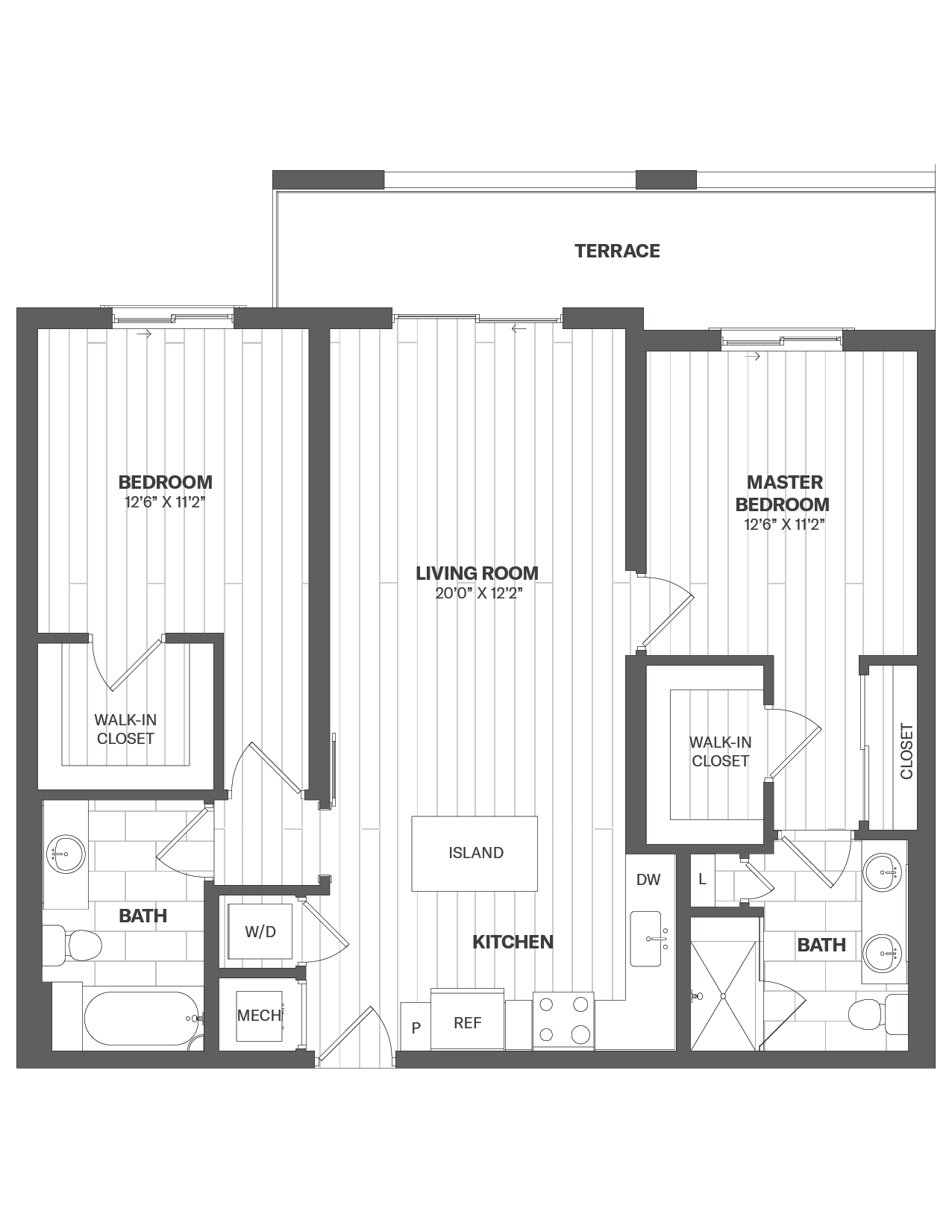 Apartment 200 floorplan