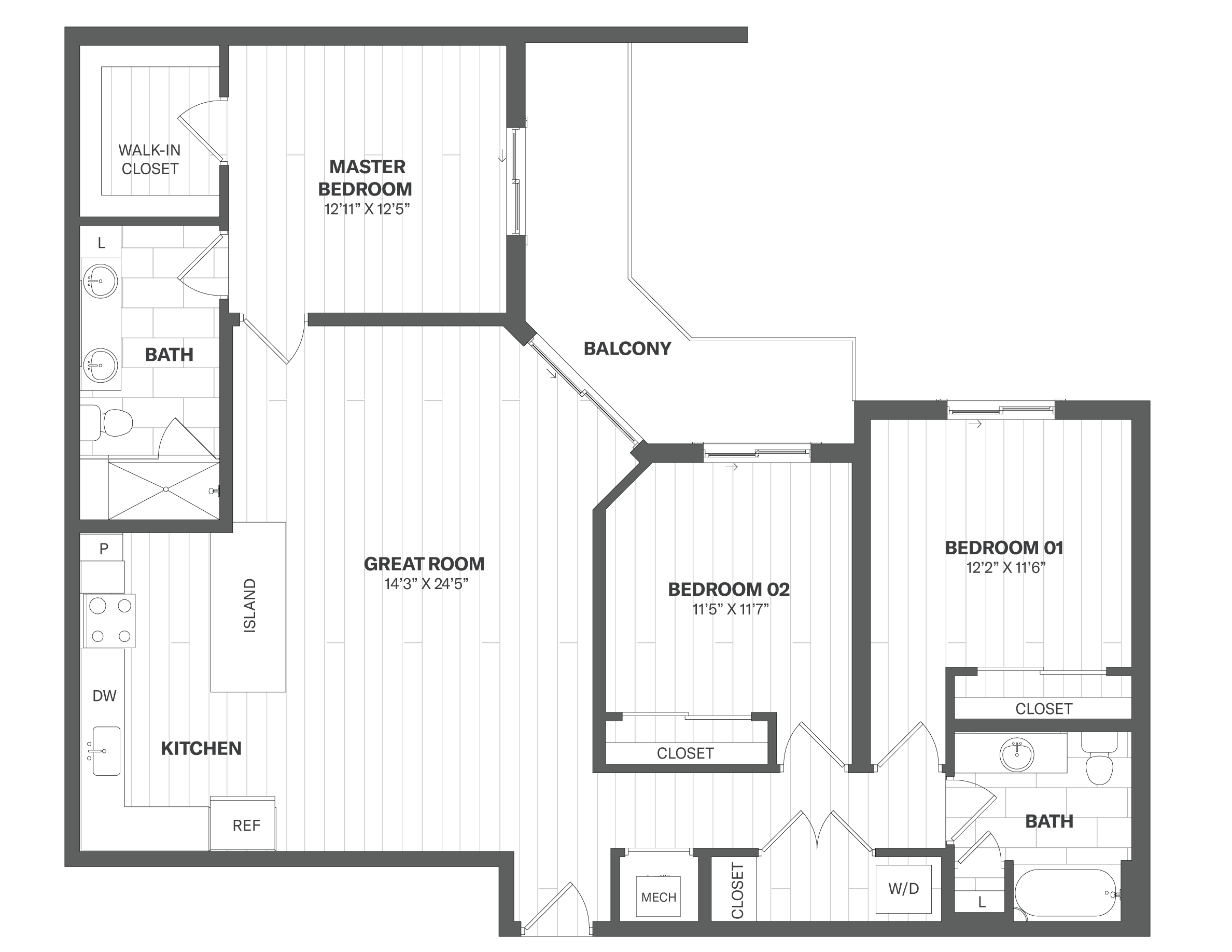 Apartment 417 floorplan