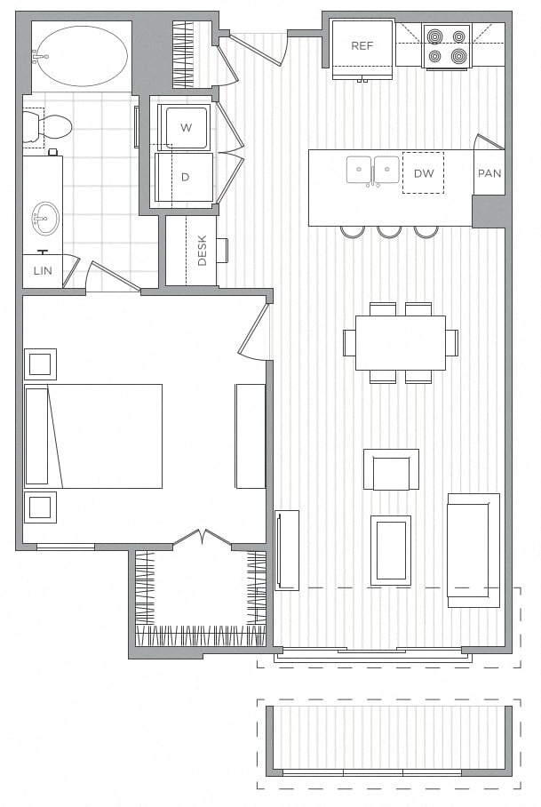 Floor Plan Image of Apartment Apt 158