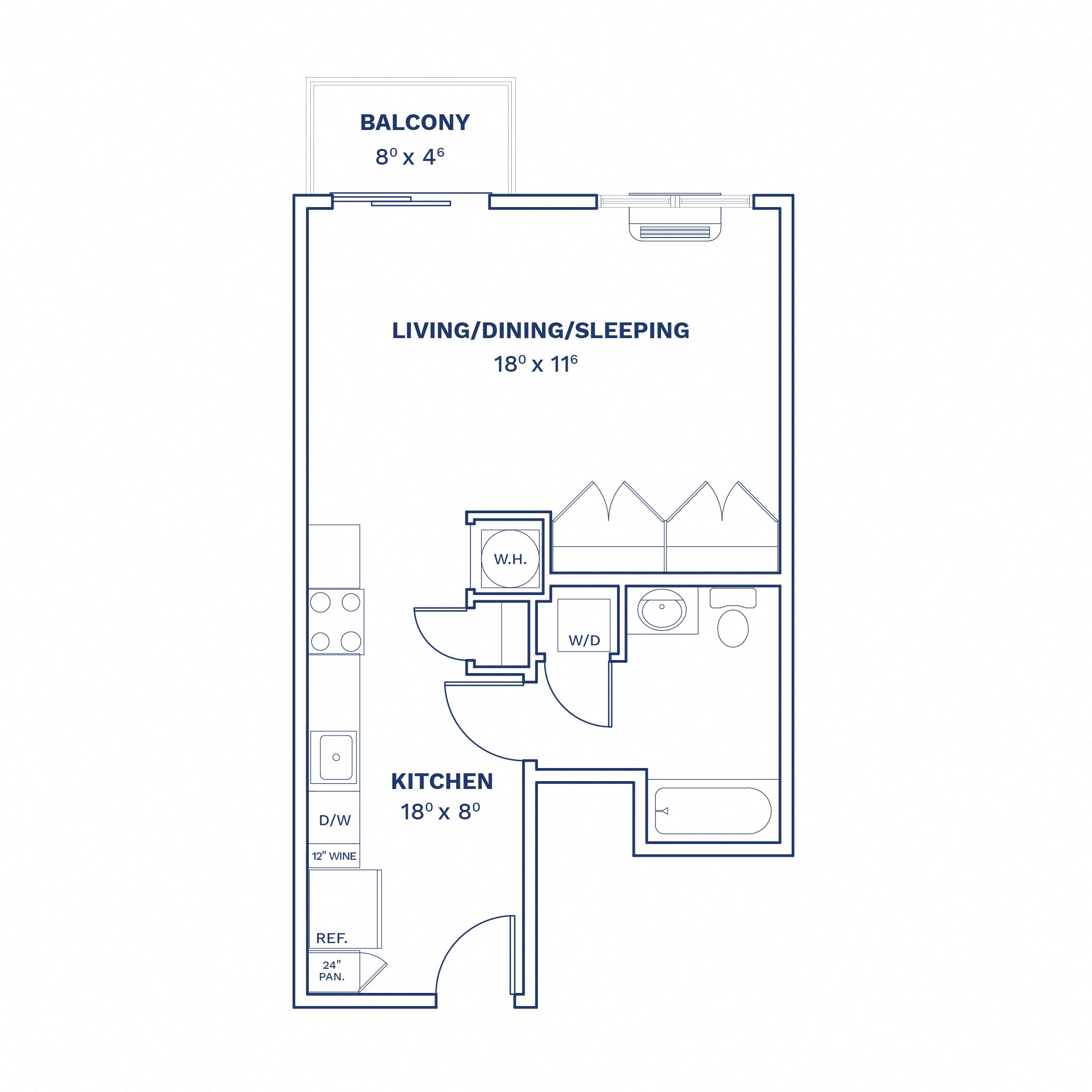 Floorplan of Unit Studio-S2