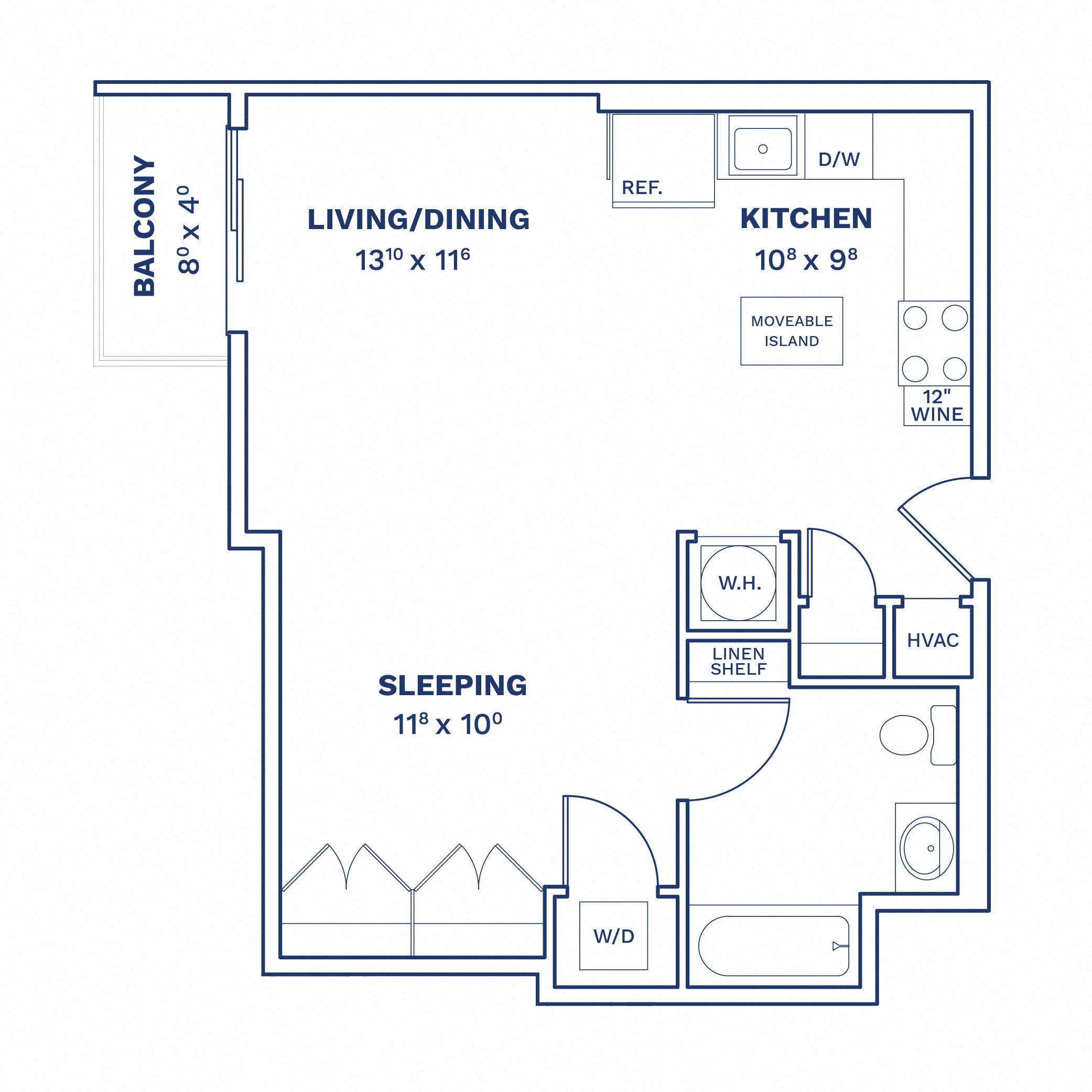 Floorplan of Unit Studio-S4