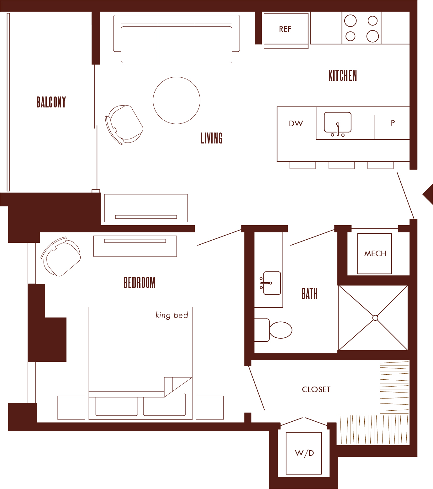 Floor Plan Image of Apartment Apt 19D