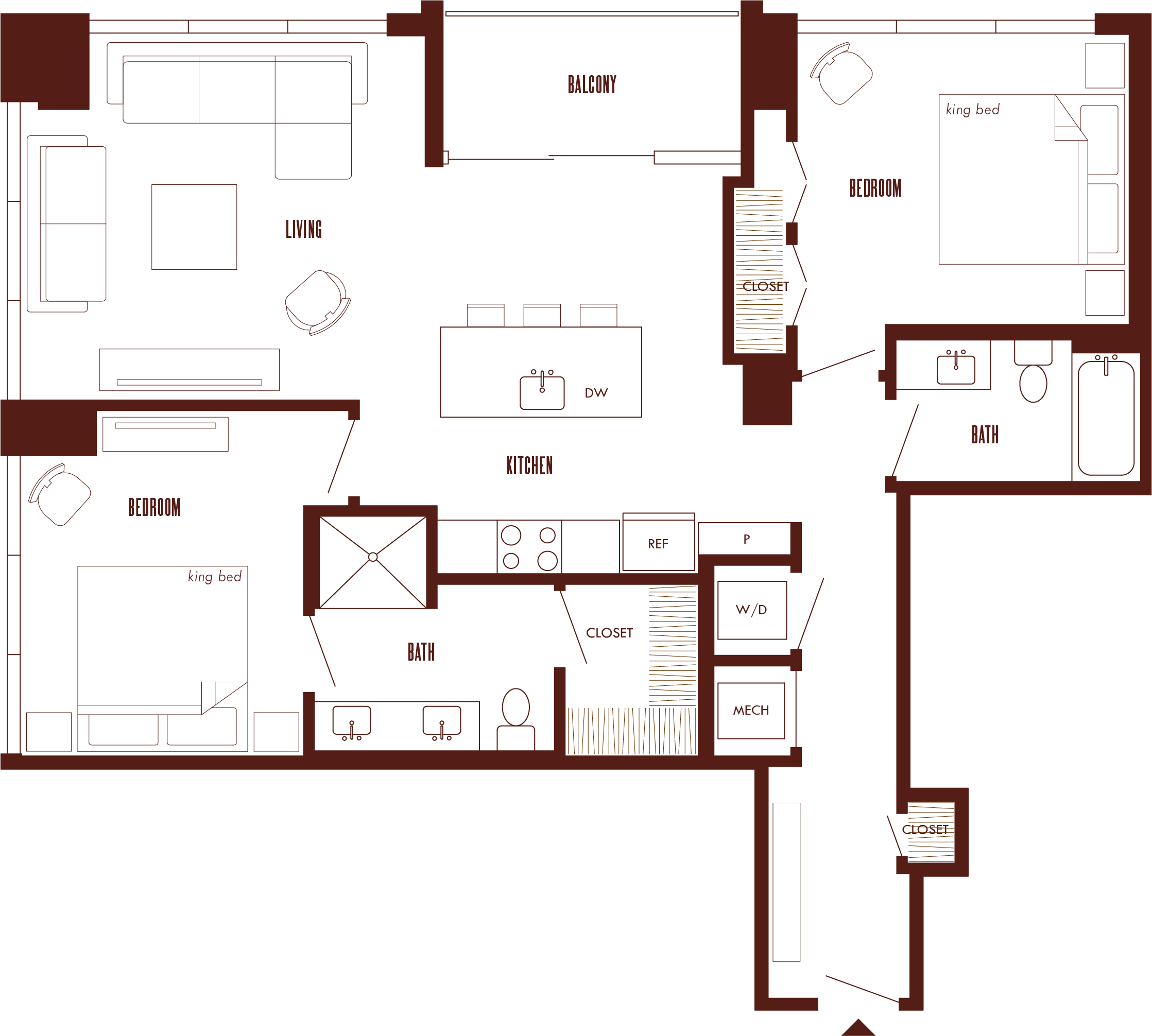 Floor Plan Image of Apartment Apt 13F