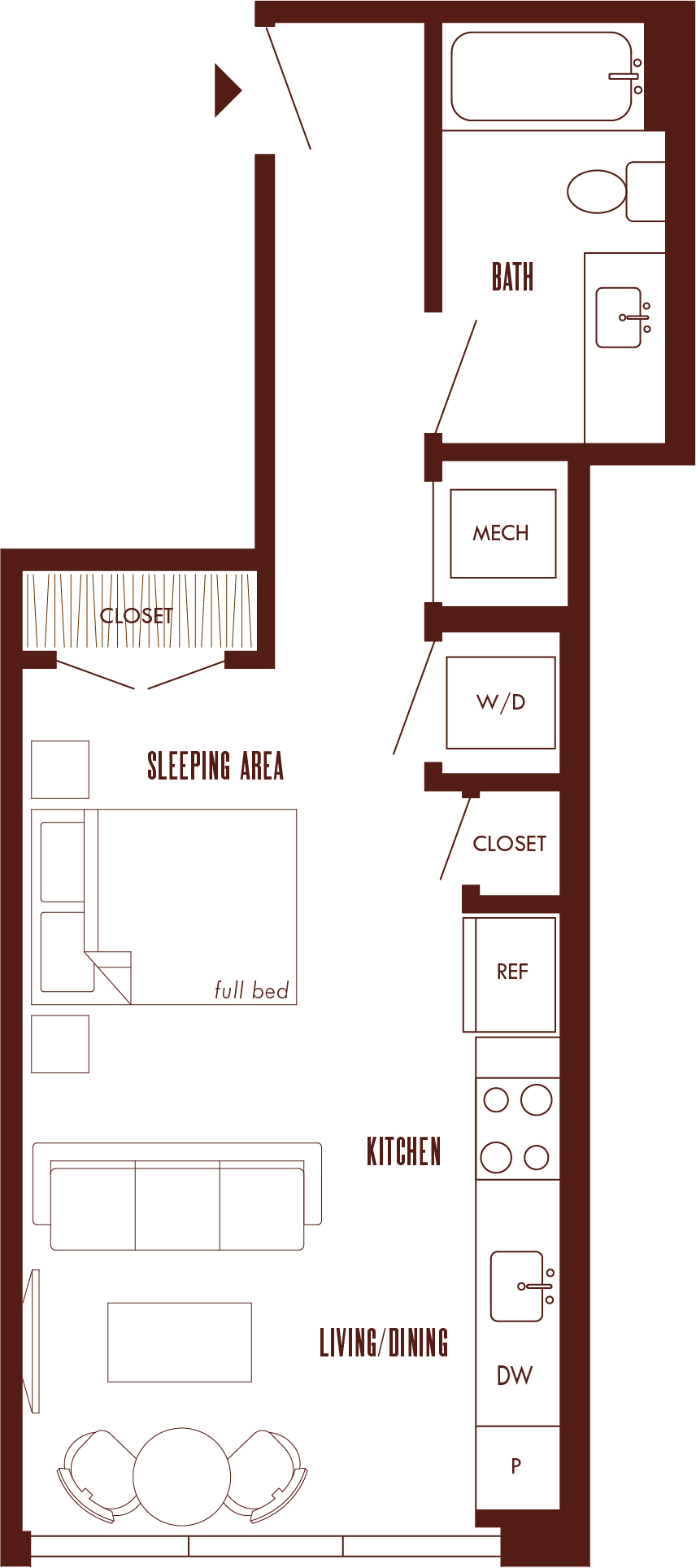 Floor Plan Image of Apartment Apt 20B