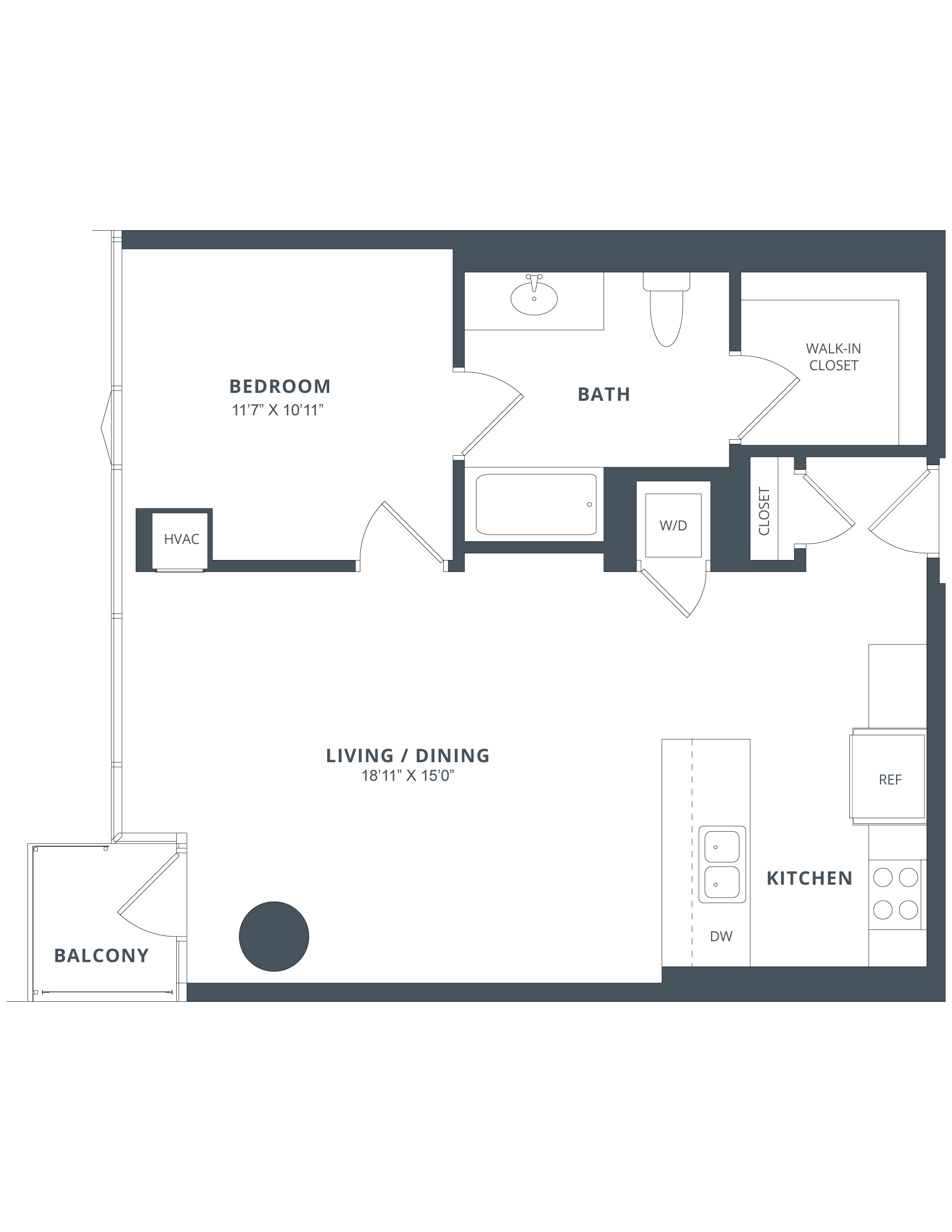 Apartment 1304 floorplan