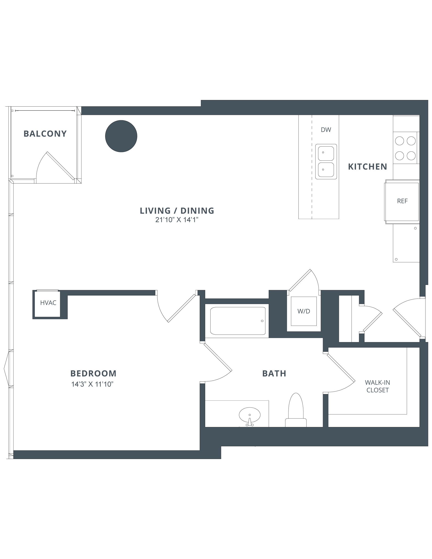Apartment 1710 floorplan