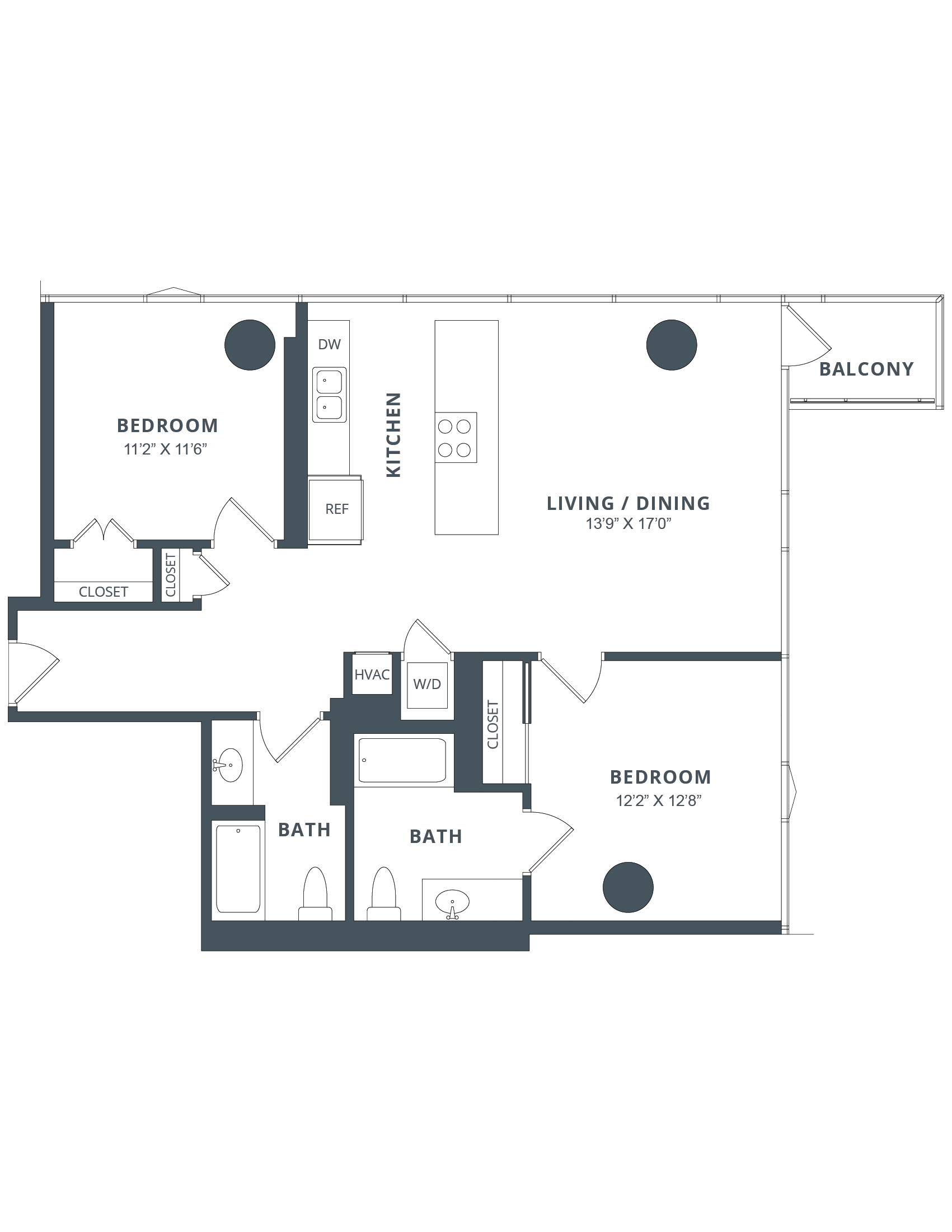 Apartment 1301 floorplan