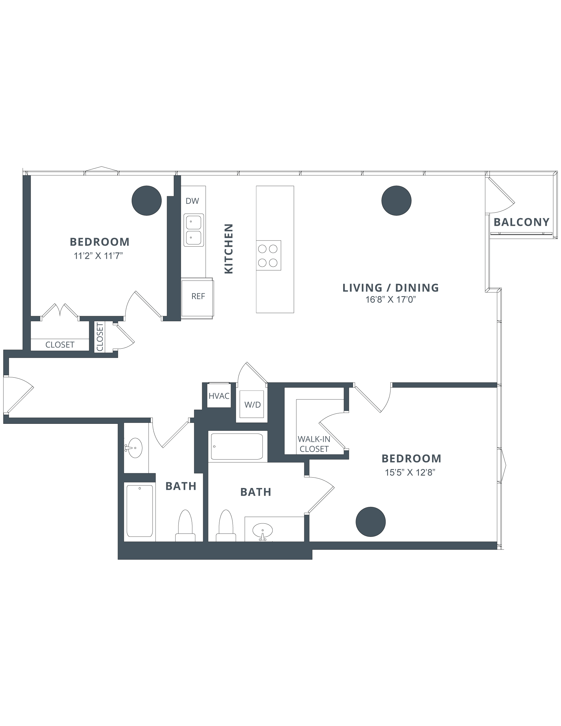 Apartment 2101 floorplan