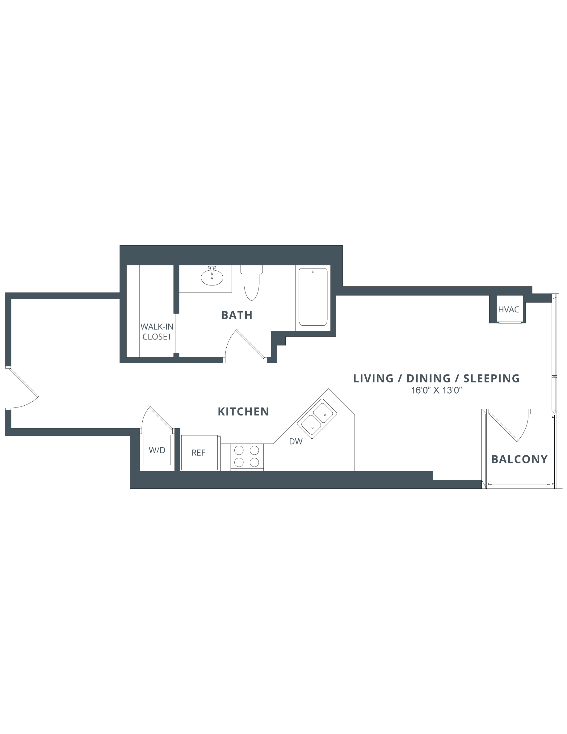 Apartment 1607 floorplan