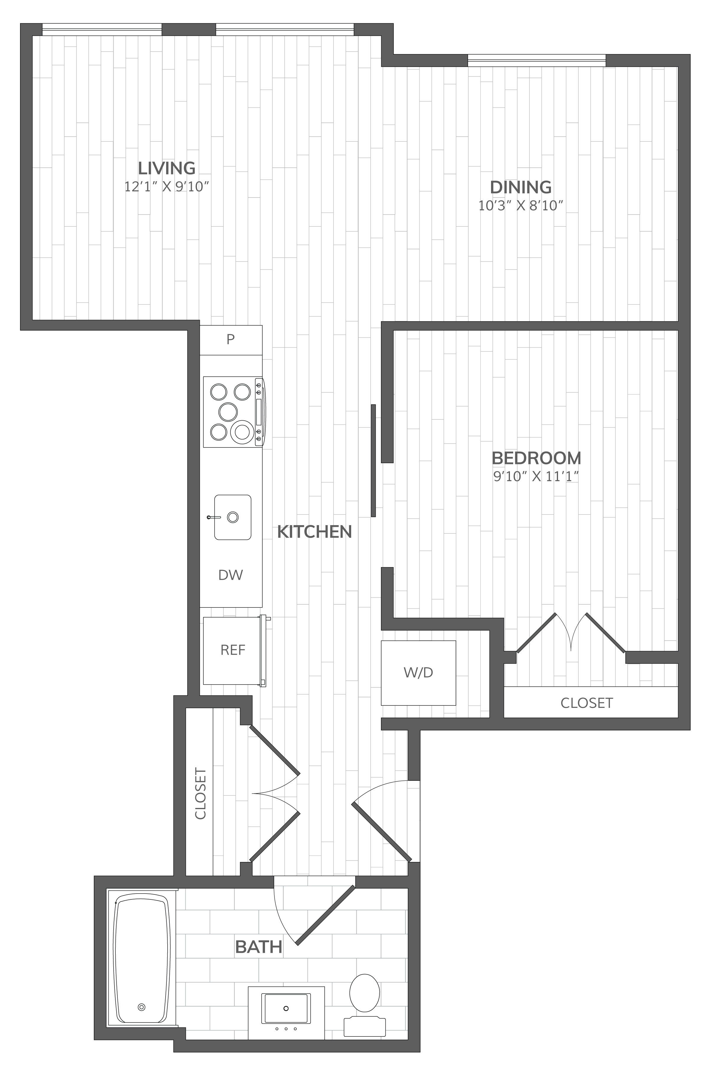 Floor Plan Image of Apartment Apt 421