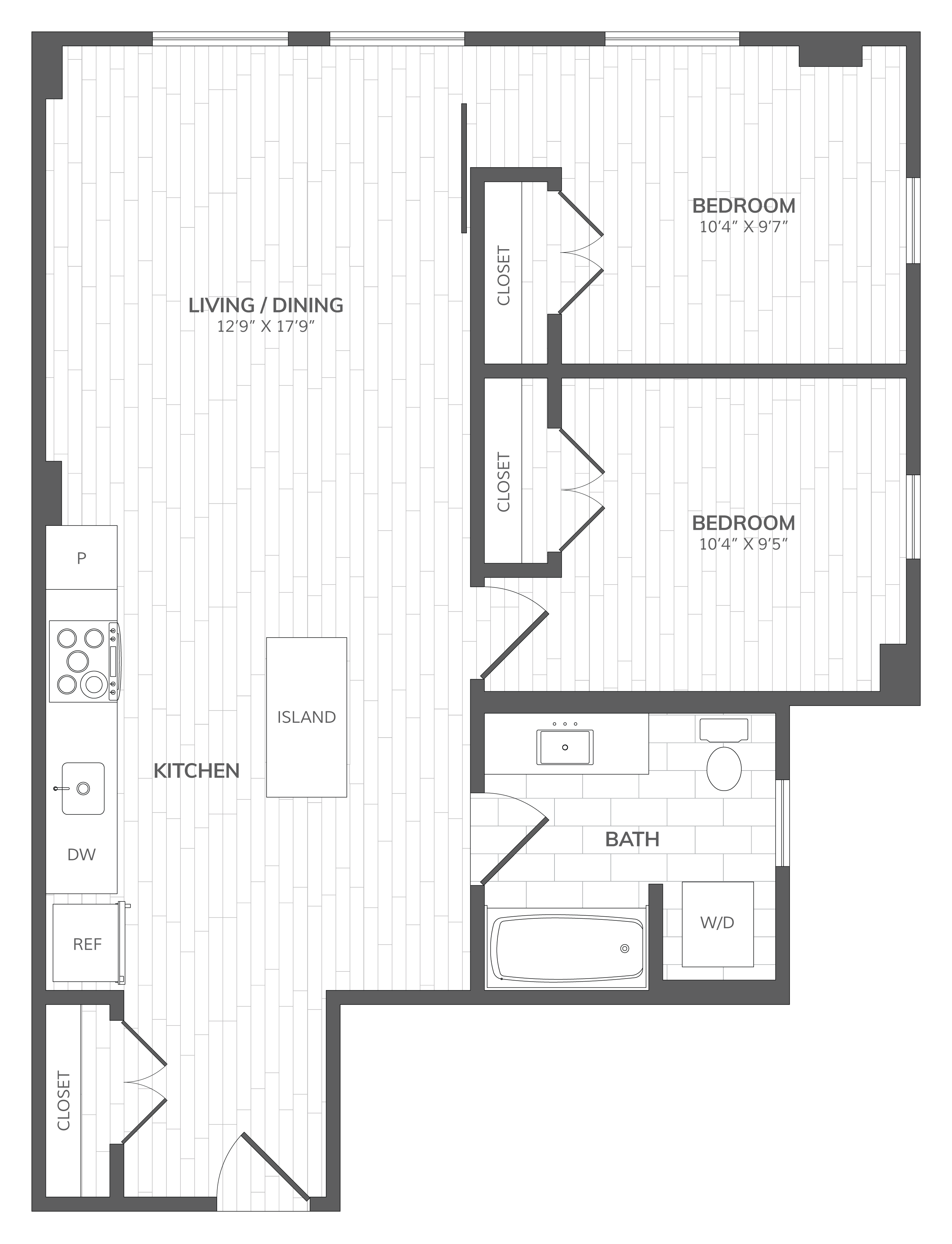 Floor Plan Image of Apartment Apt 318