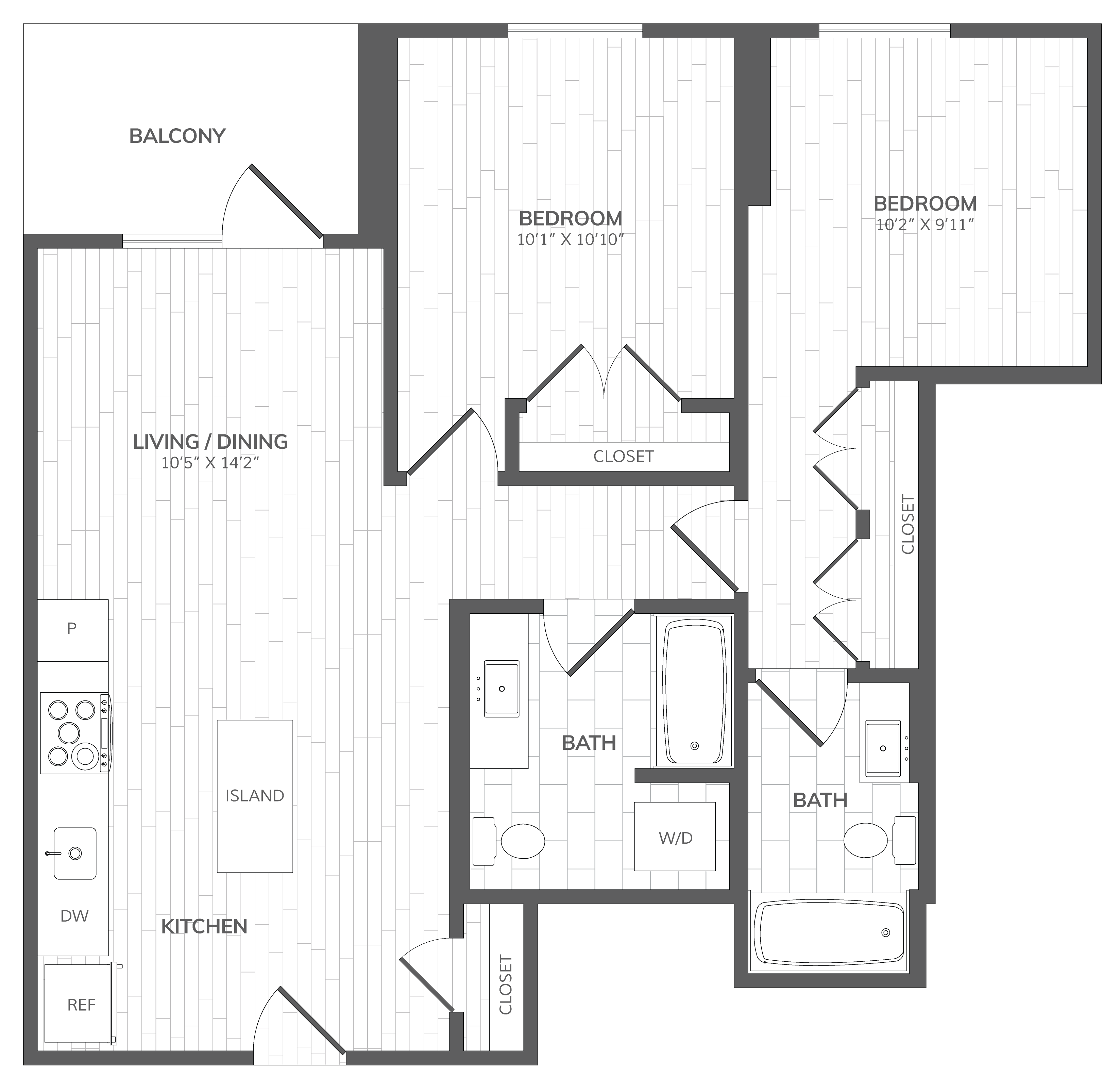 Floor Plan Image of Apartment Apt 208