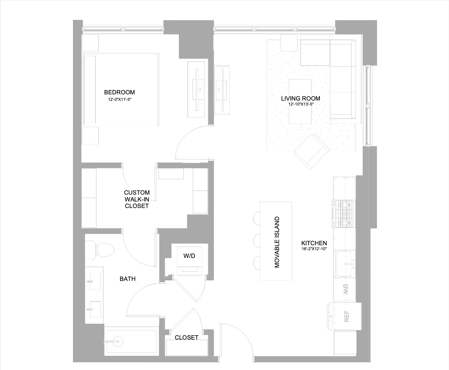 Floor Plan Image of Apartment Apt 439
