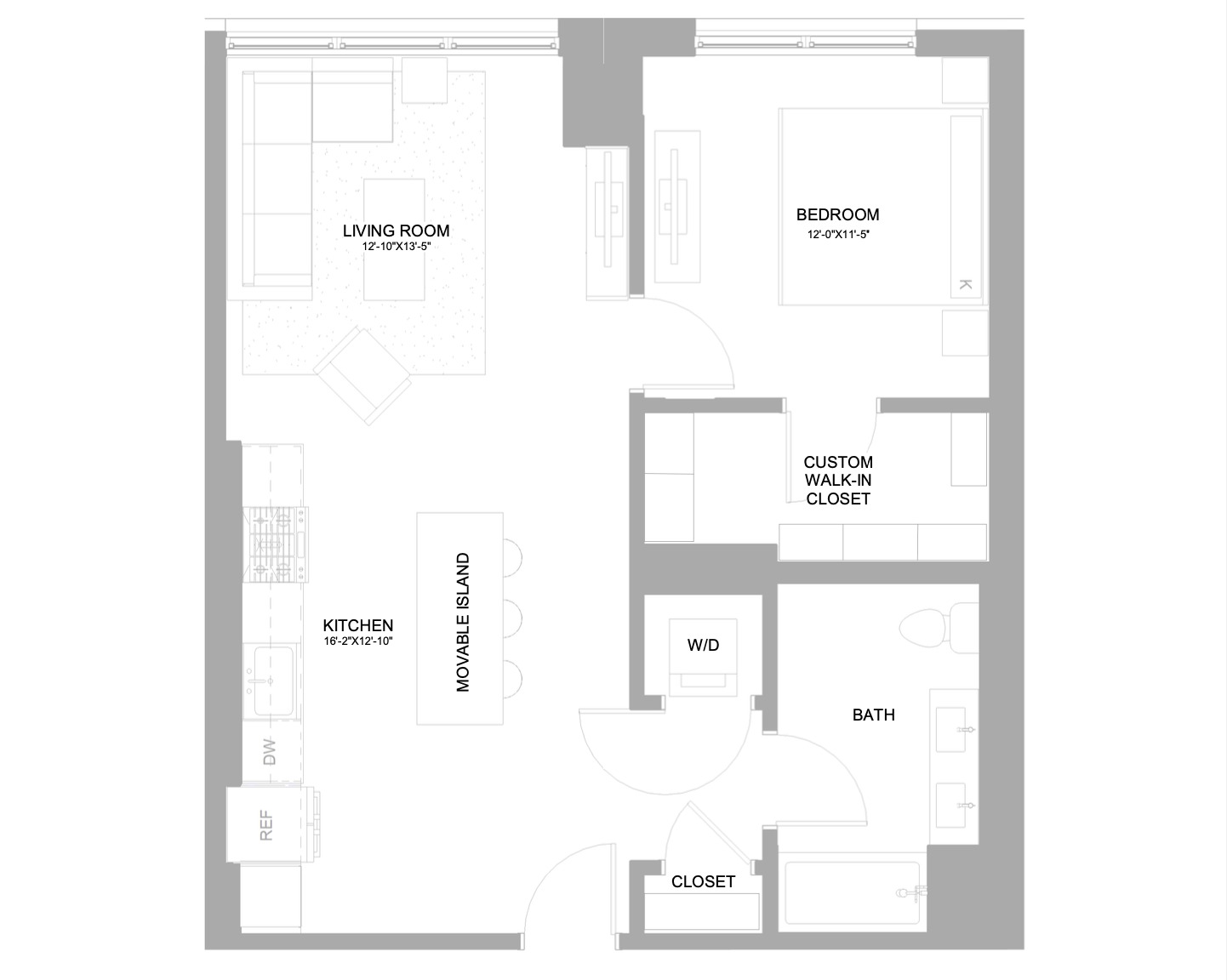 Floor Plan Image of Apartment Apt 633