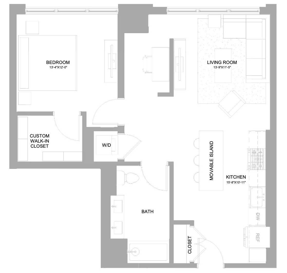 Floor Plan Image of Apartment Apt 549