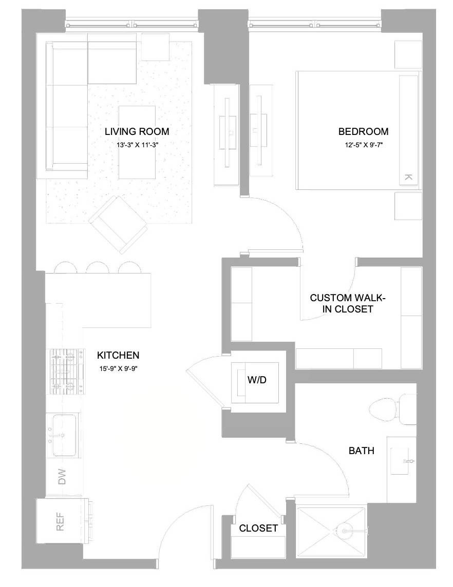 Floor Plan Image of Apartment Apt 355